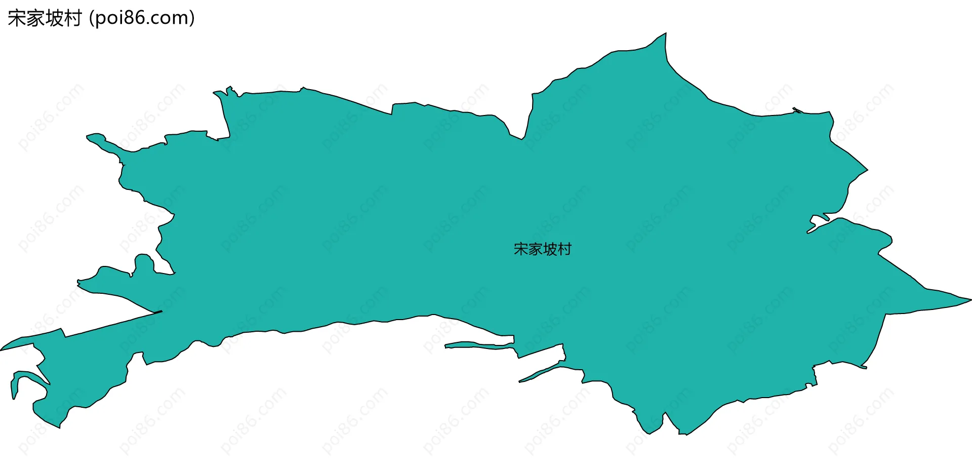 宋家坡村边界地图