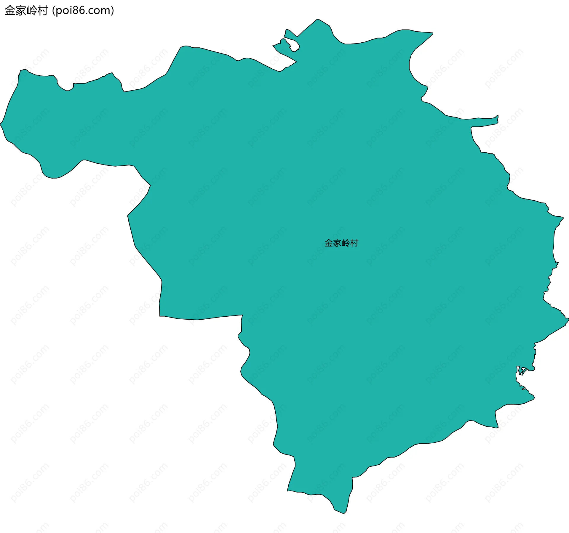 金家岭村边界地图