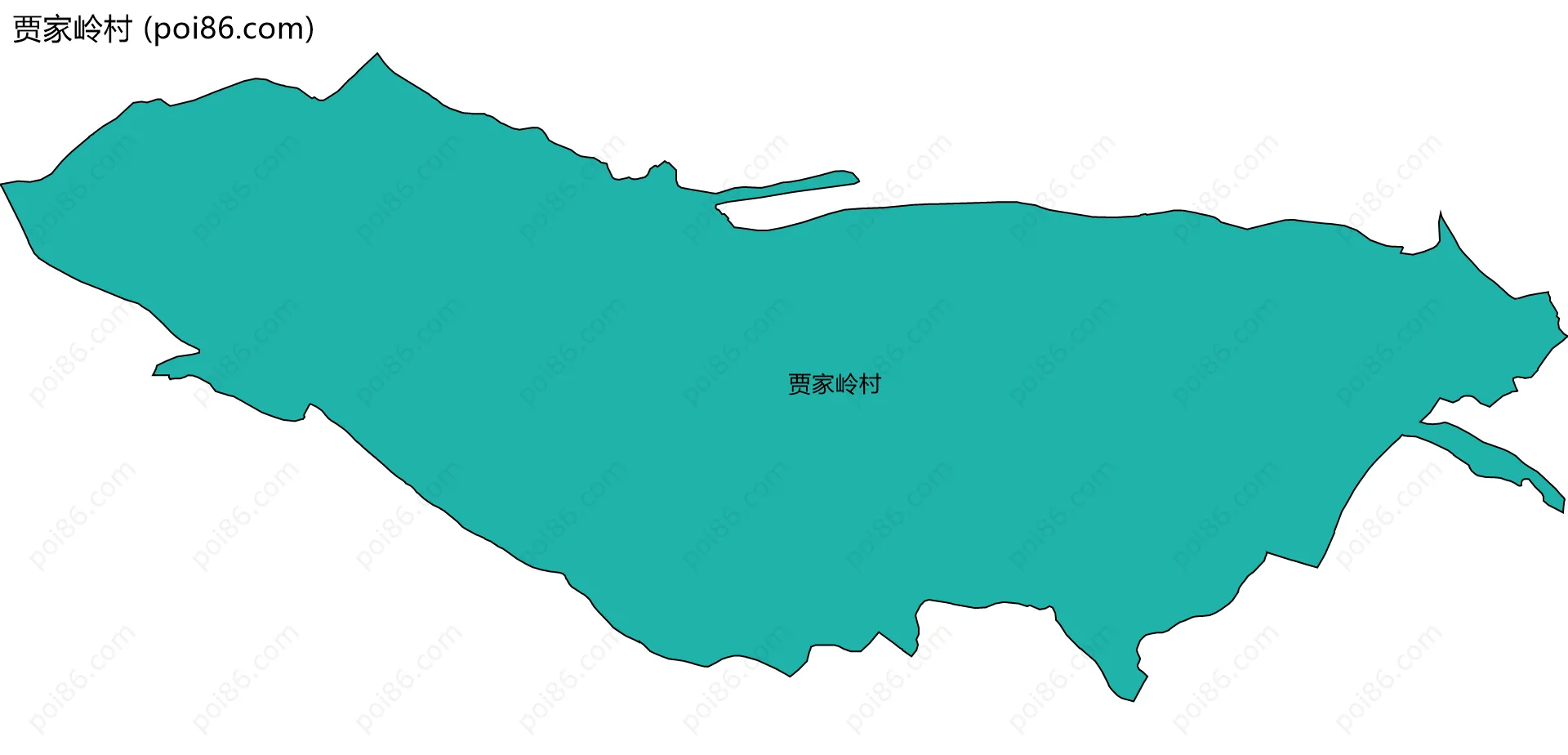 贾家岭村边界地图