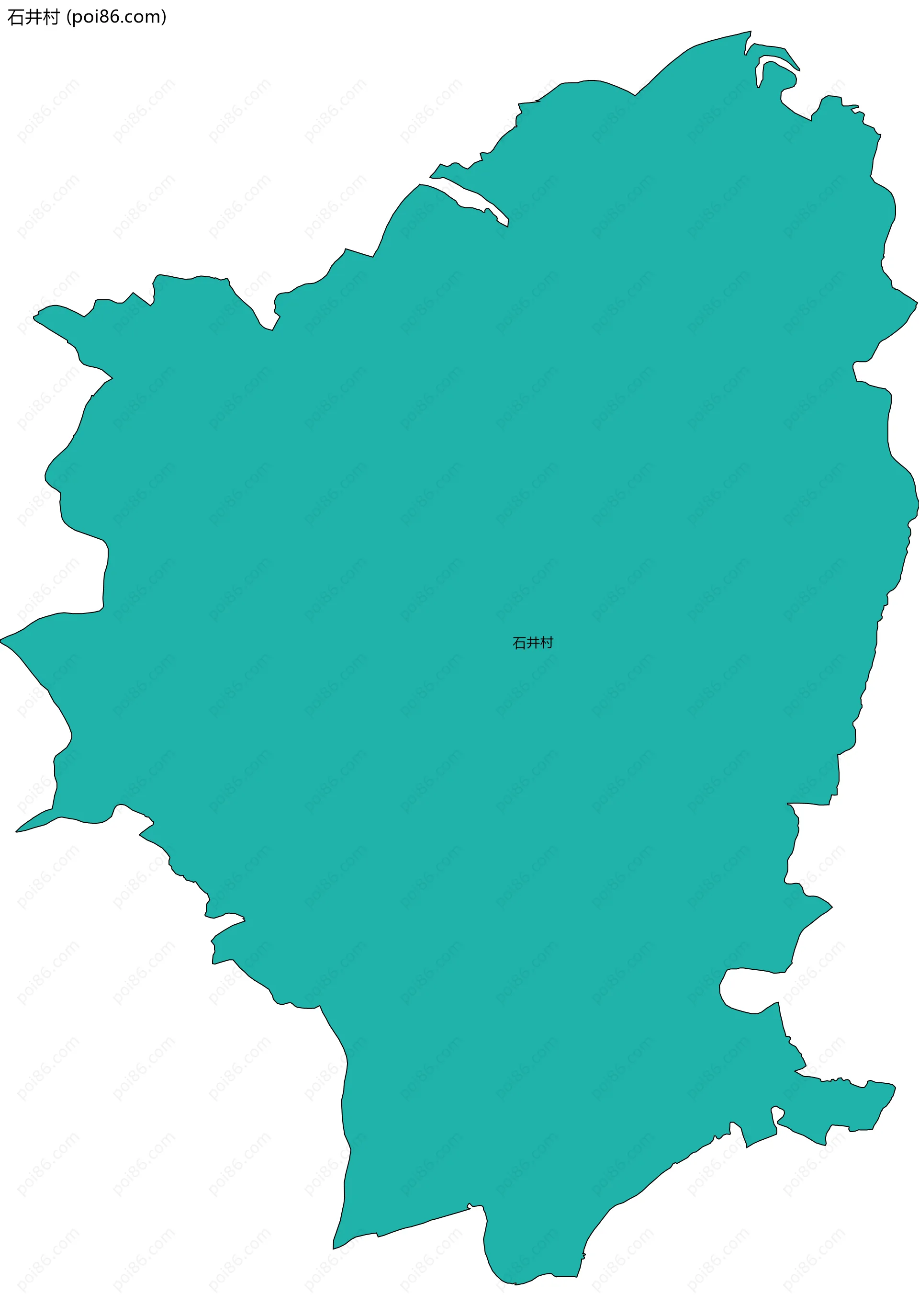 石井村边界地图