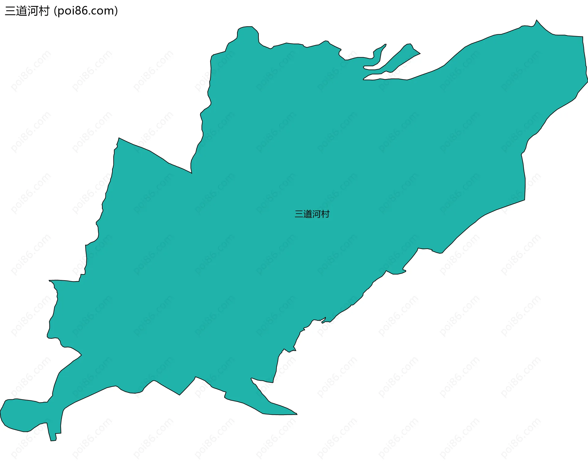 三道河村边界地图