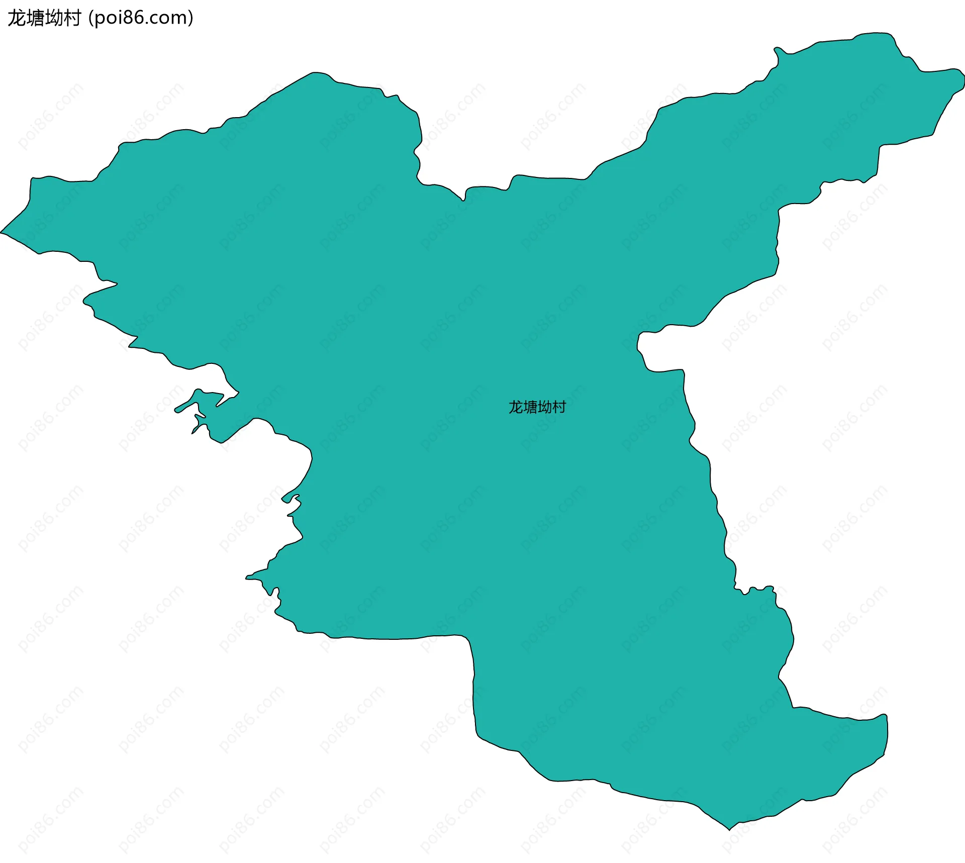 龙塘坳村边界地图