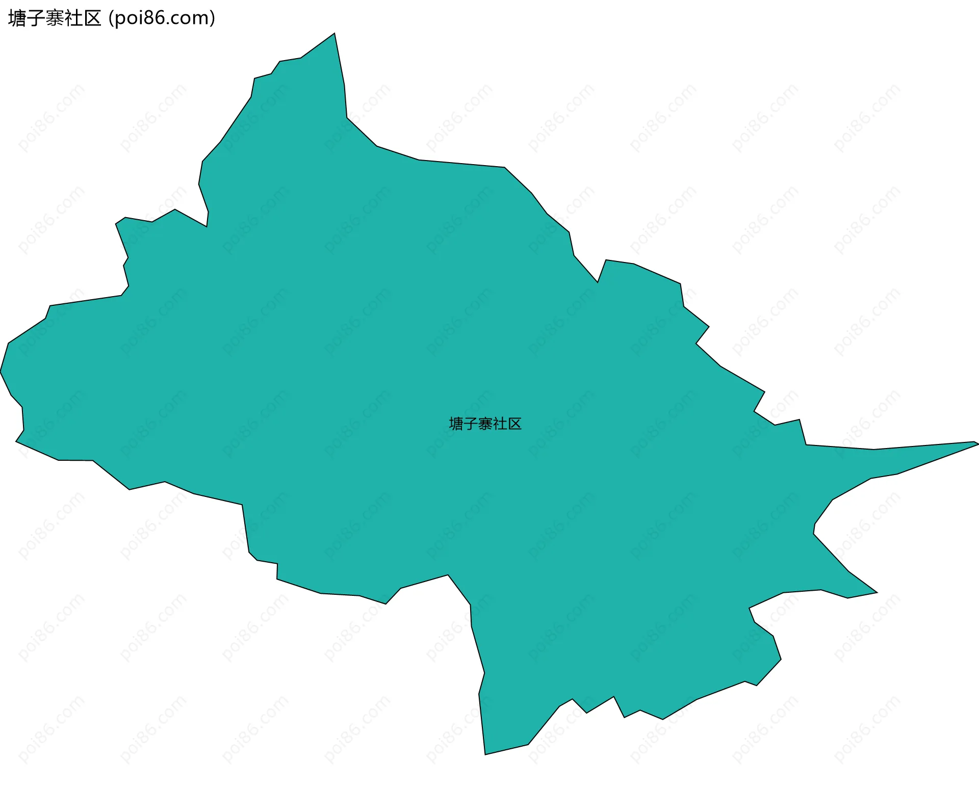 塘子寨社区边界地图