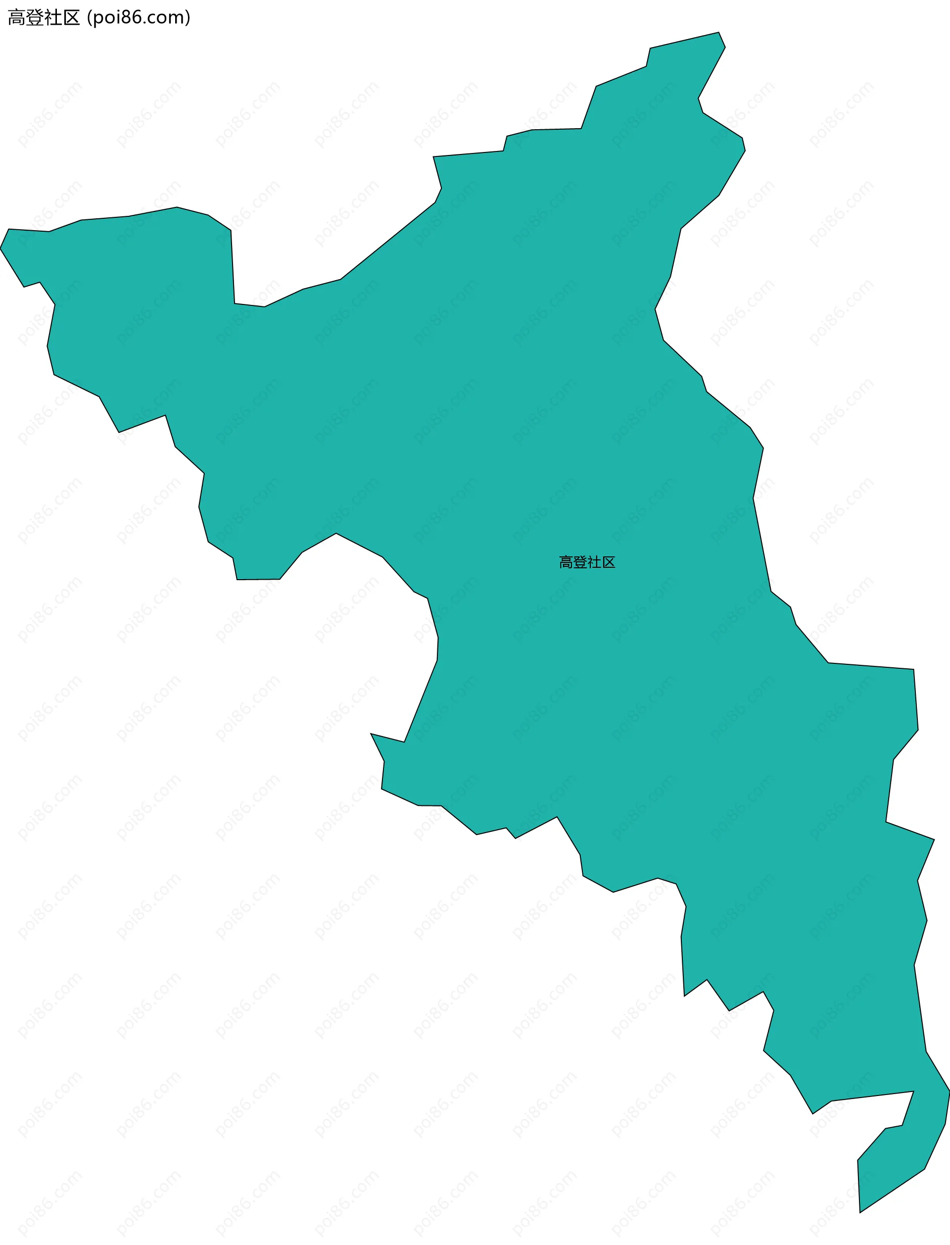 高登社区边界地图