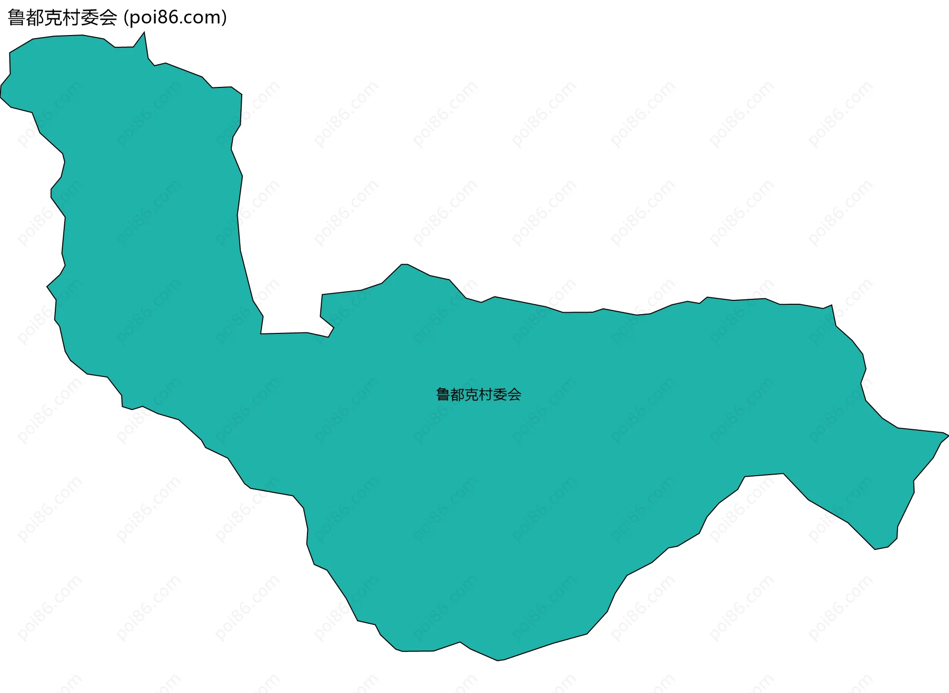 鲁都克村委会边界地图