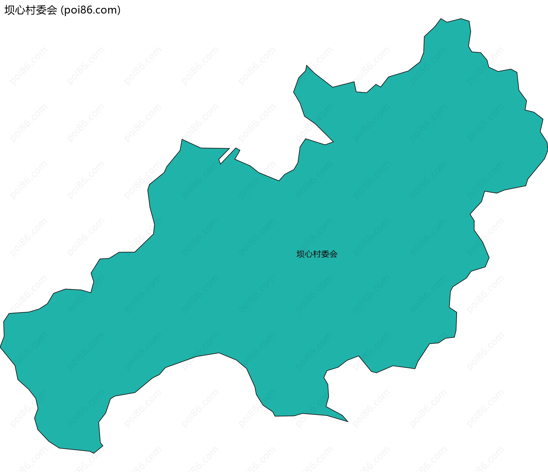 坝心村委会边界地图