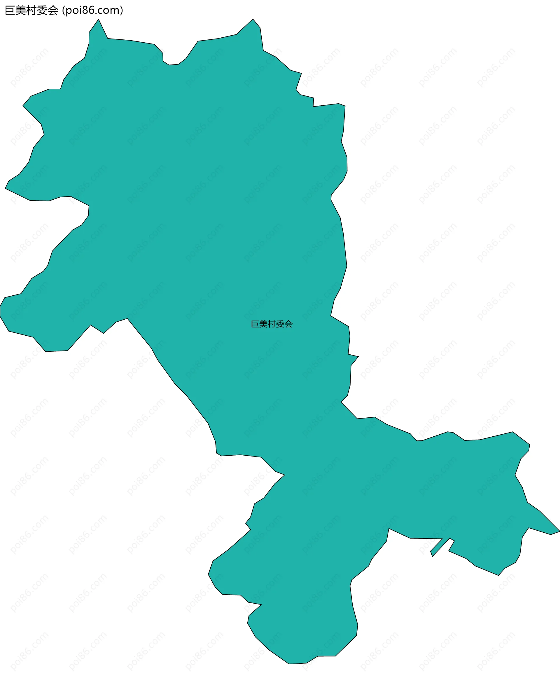 巨美村委会边界地图