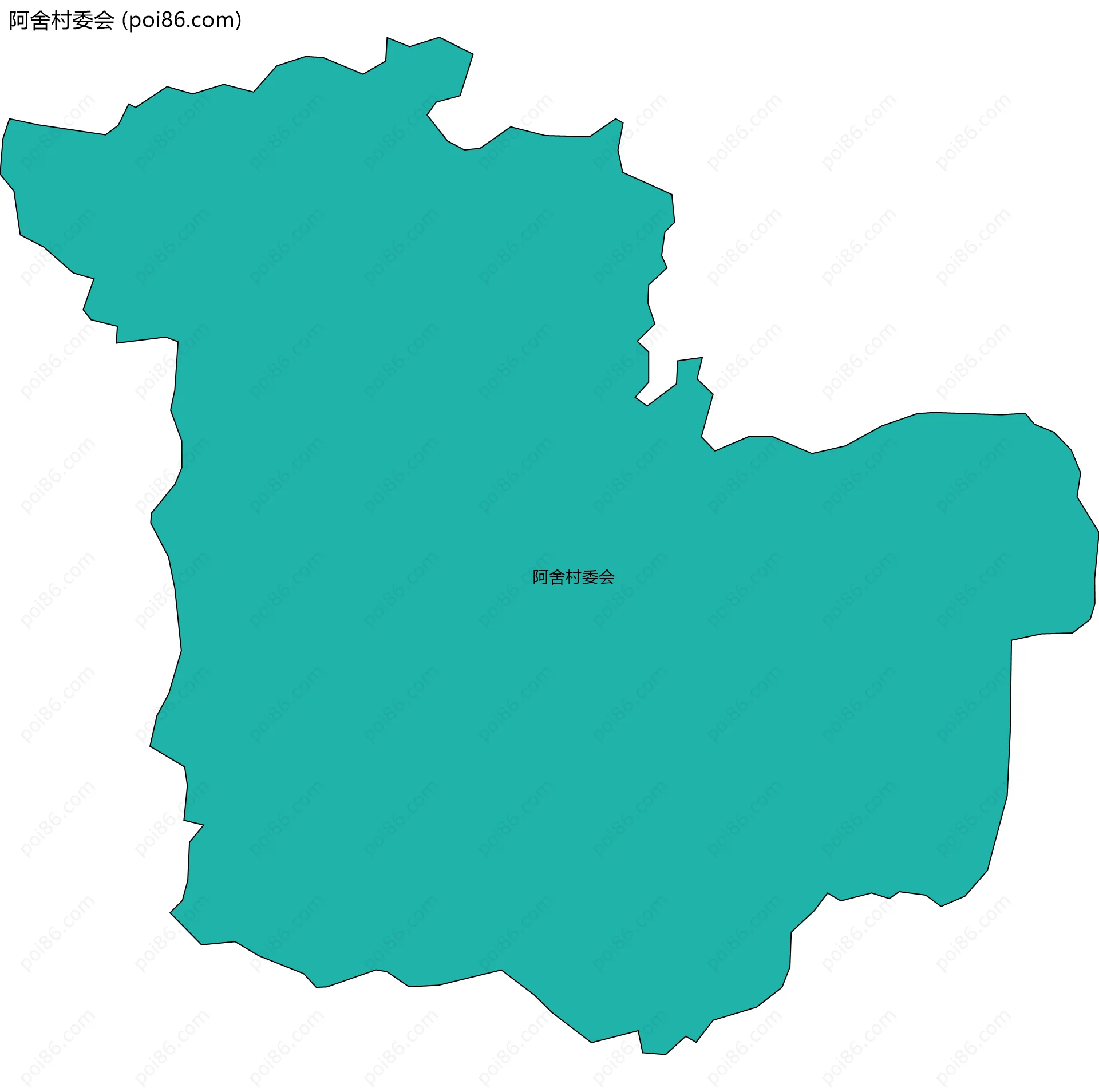 阿舍村委会边界地图