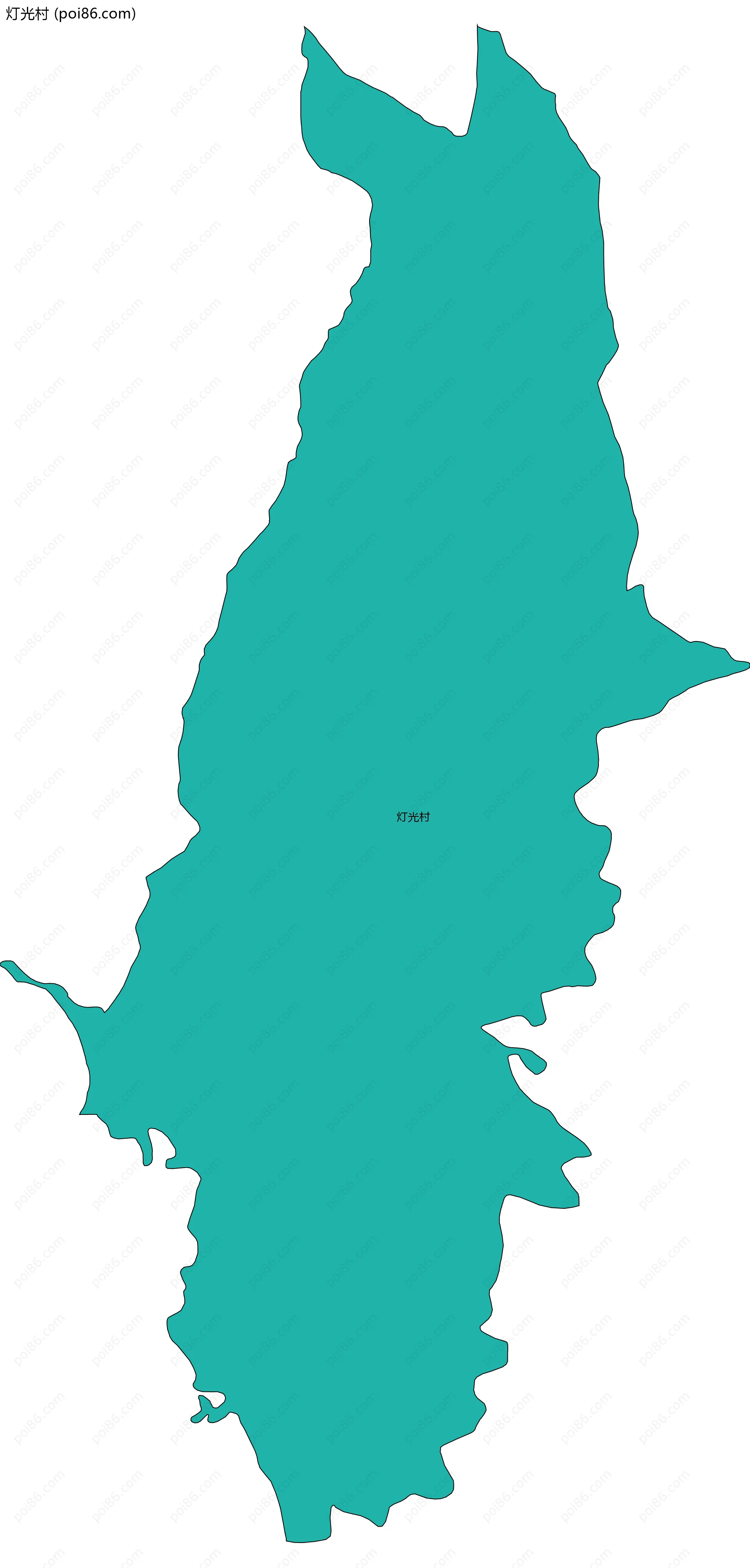 灯光村边界地图