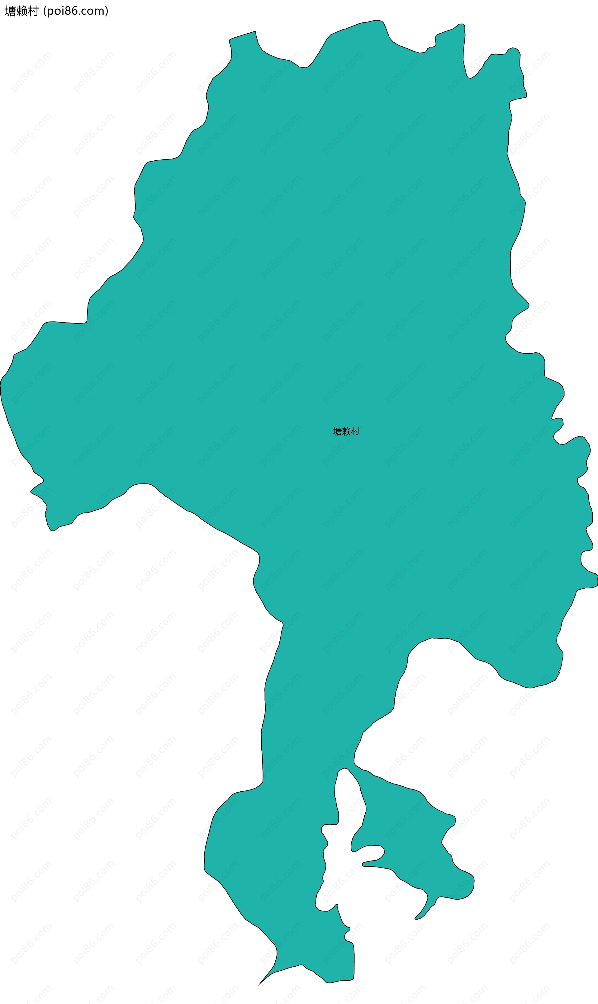 塘赖村边界地图