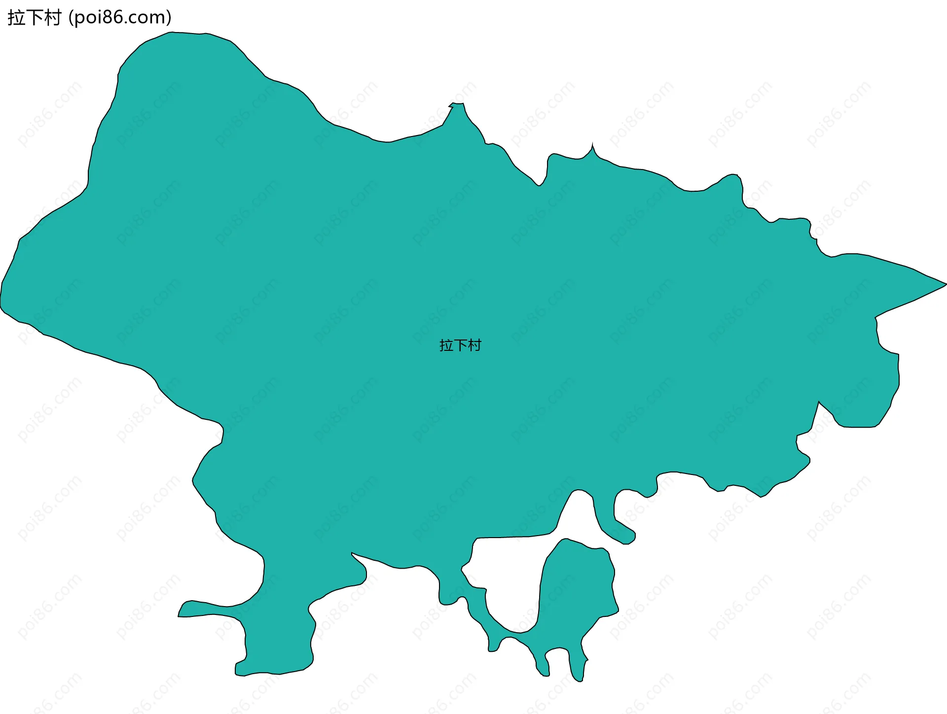 拉下村边界地图