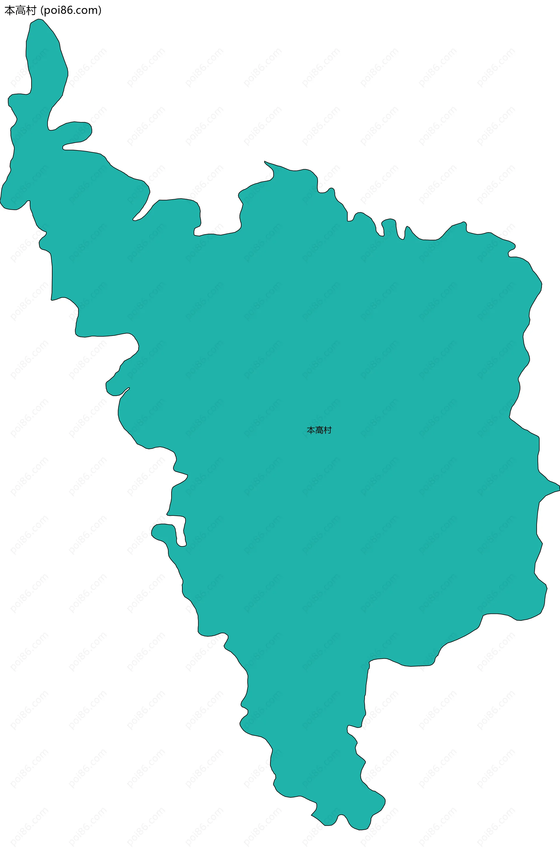 本高村边界地图
