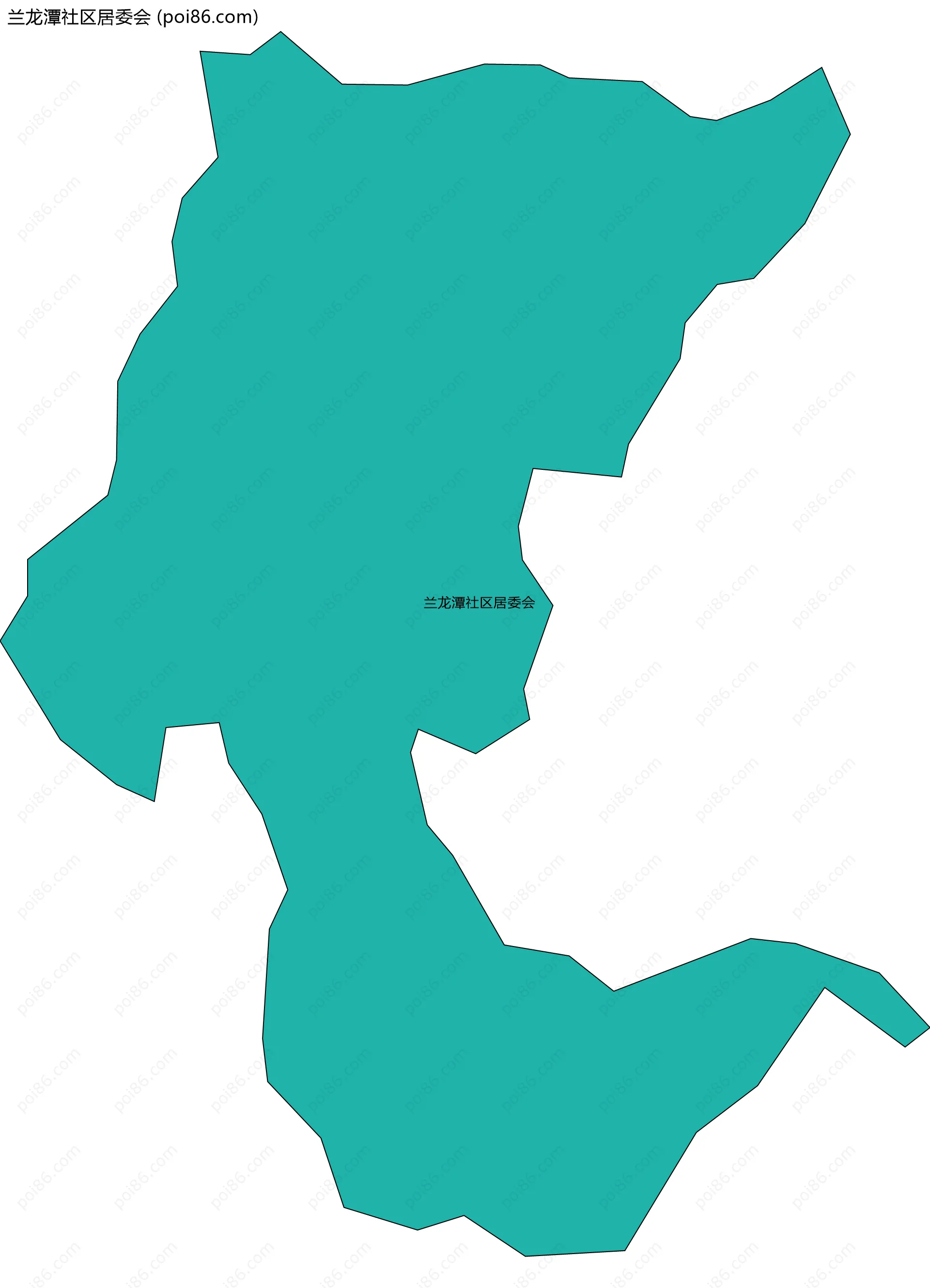 兰龙潭社区居委会边界地图