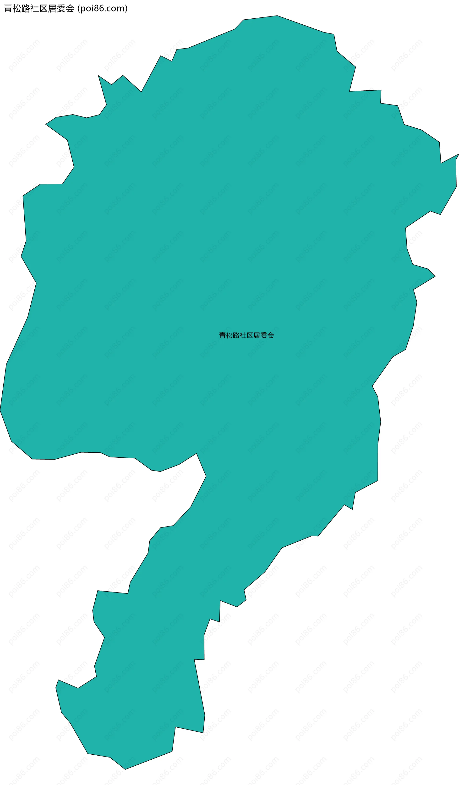 青松路社区居委会边界地图