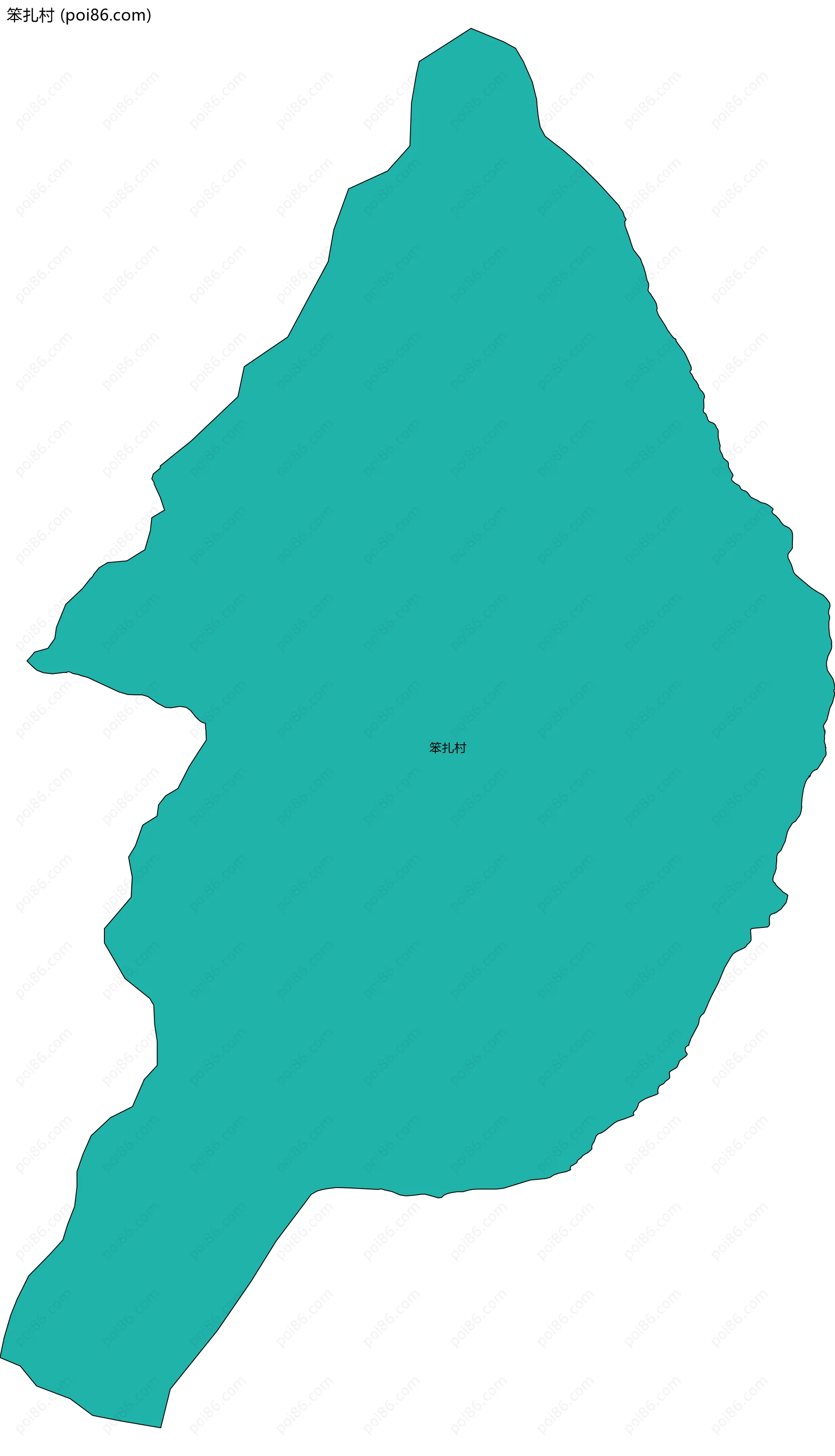 笨扎村边界地图