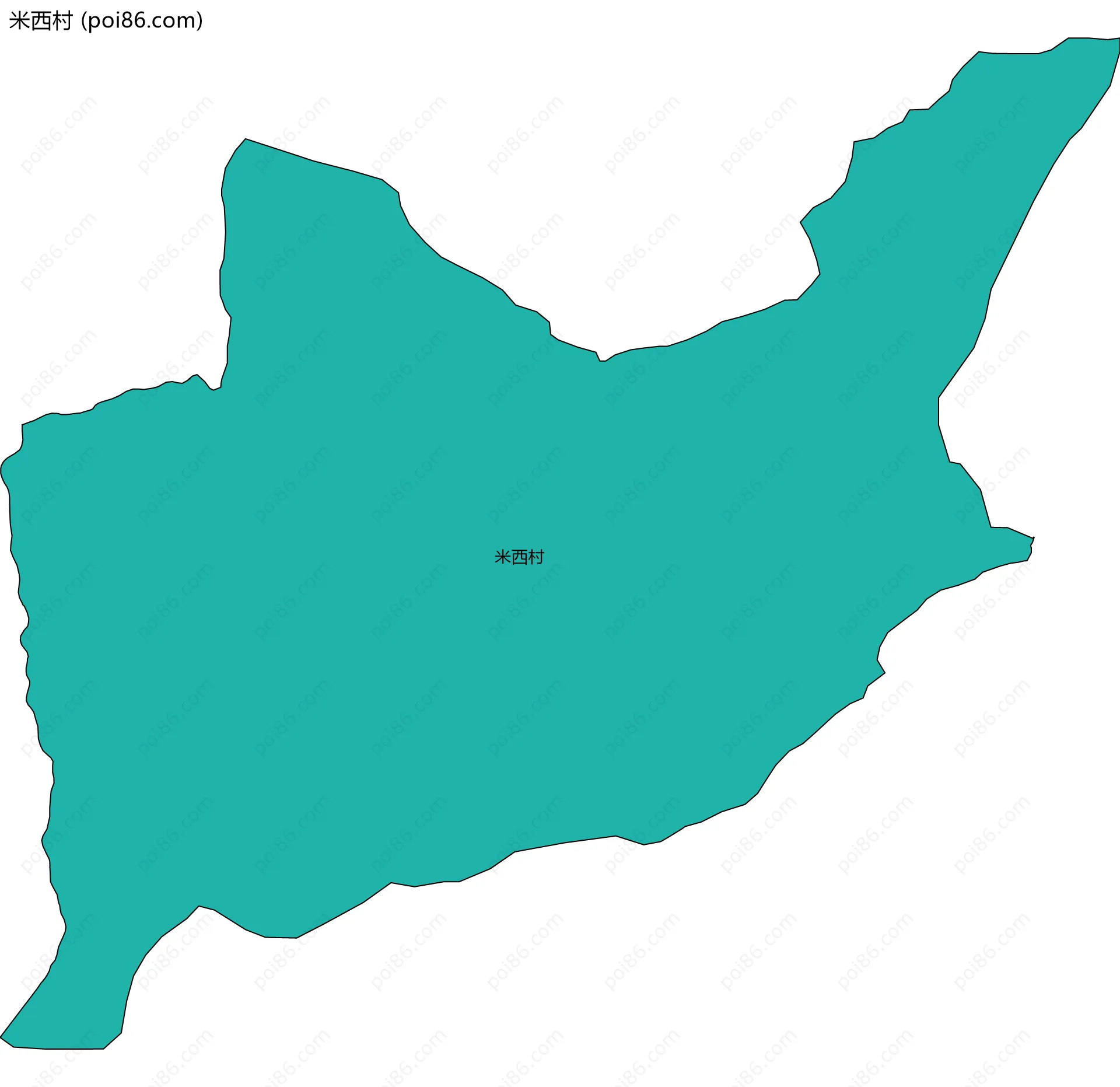 米西村边界地图