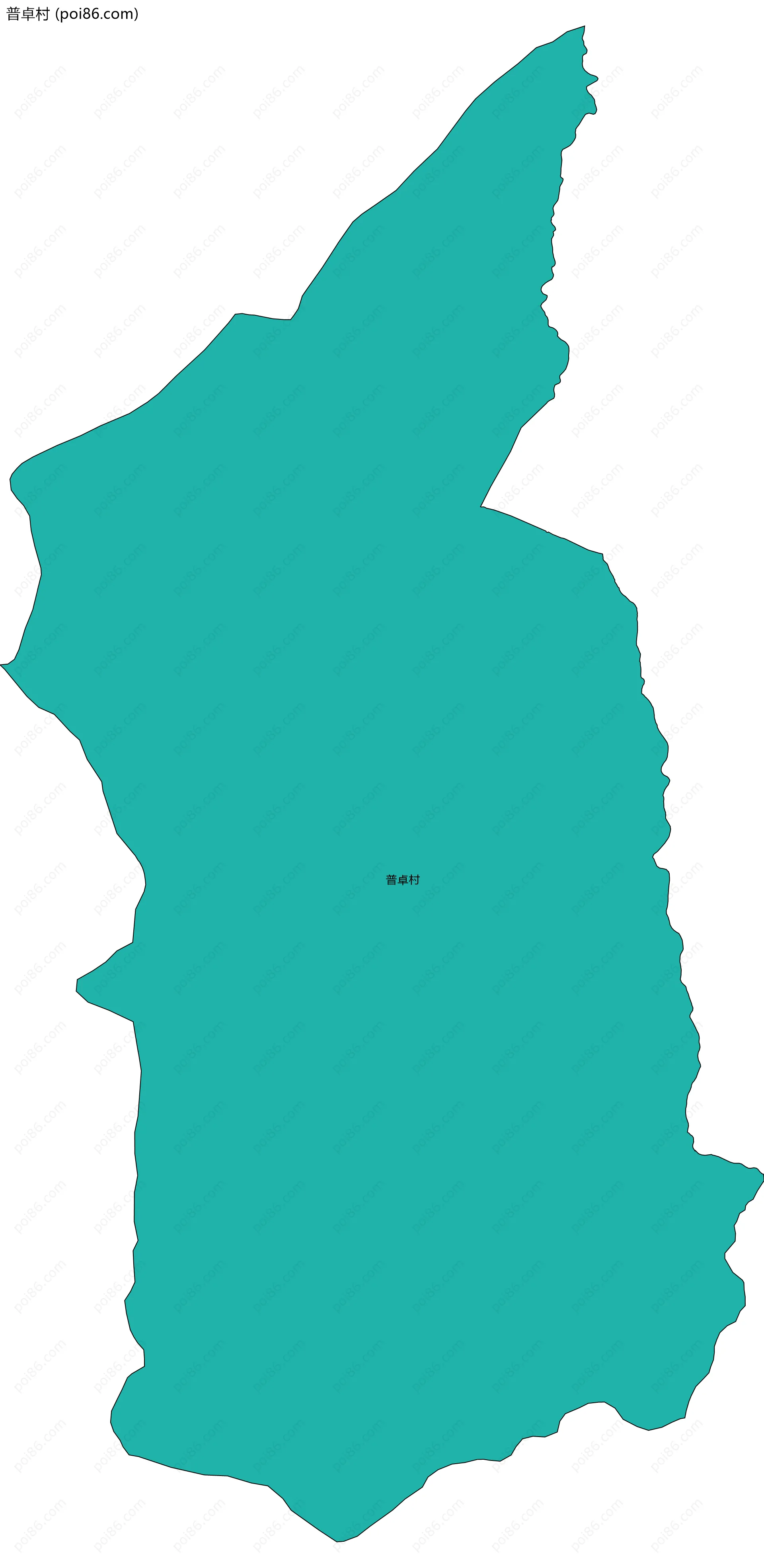 普卓村边界地图