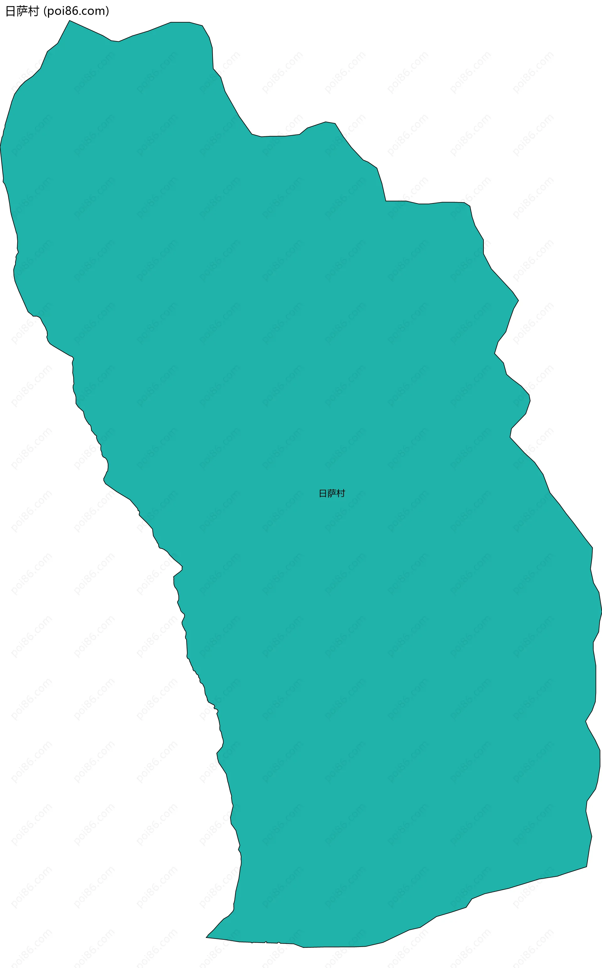 日萨村边界地图