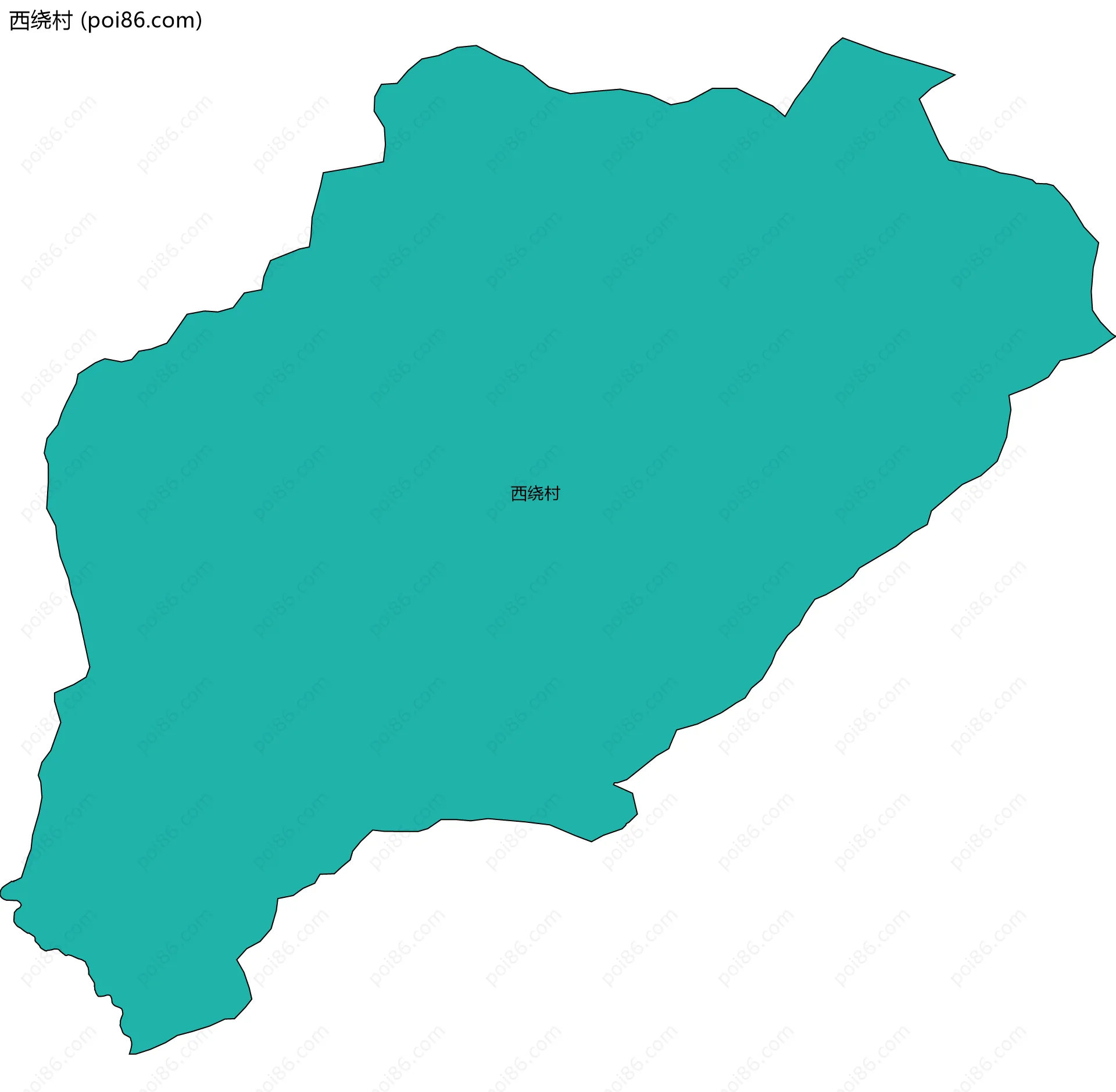 西绕村边界地图