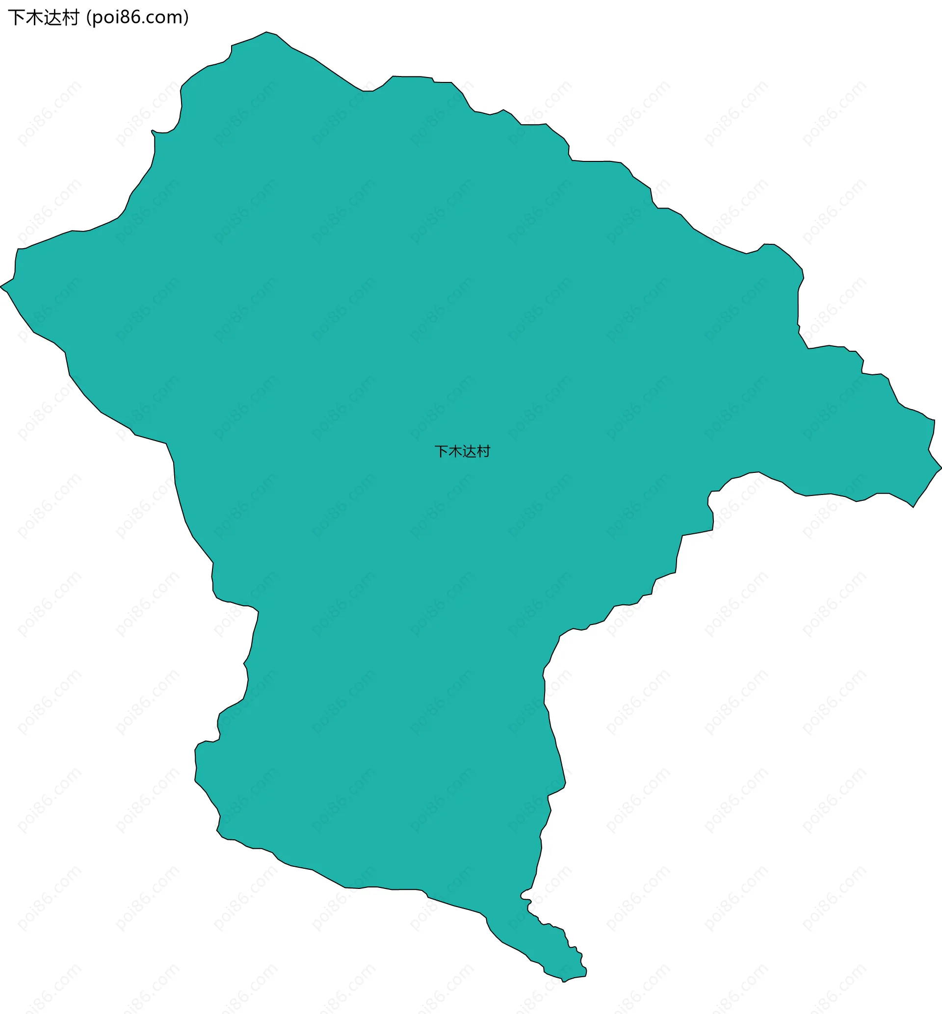 下木达村边界地图