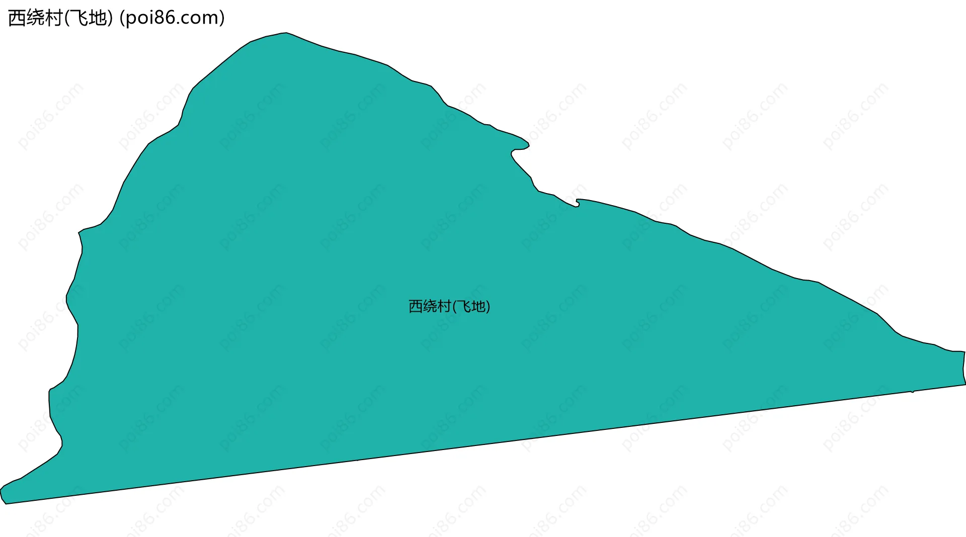 西绕村(飞地)边界地图