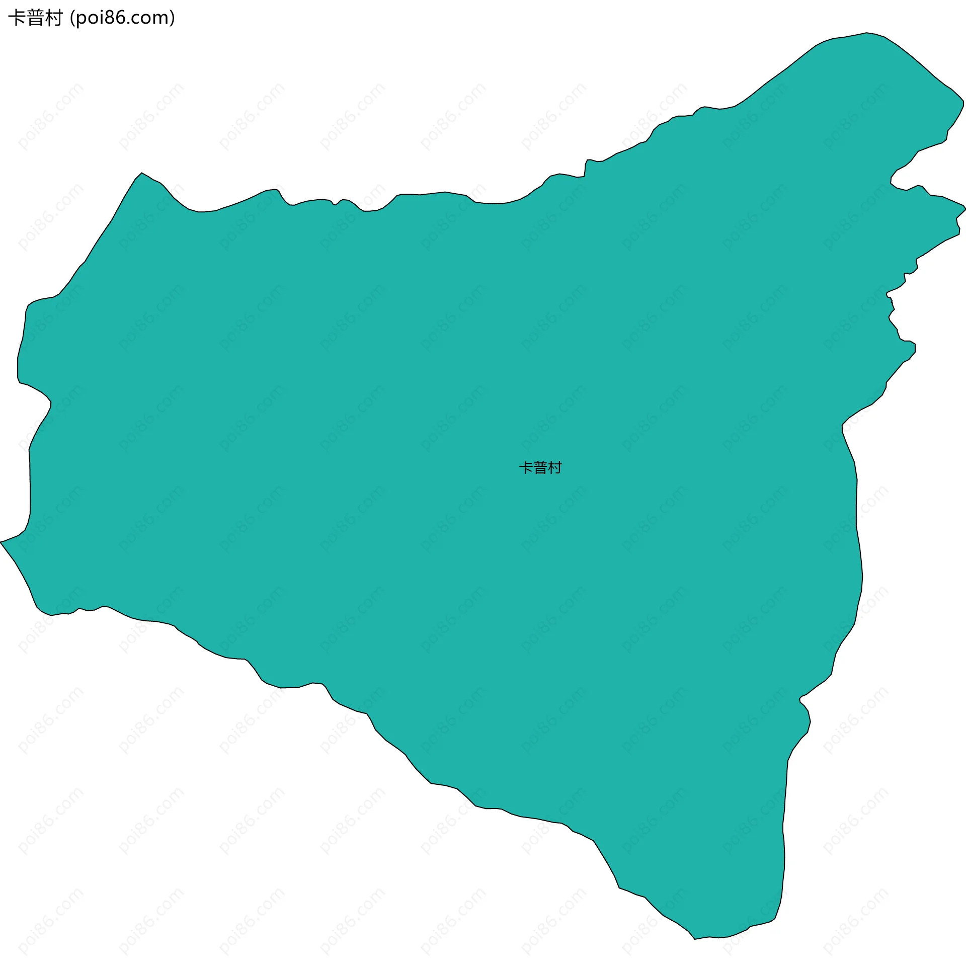 卡普村边界地图