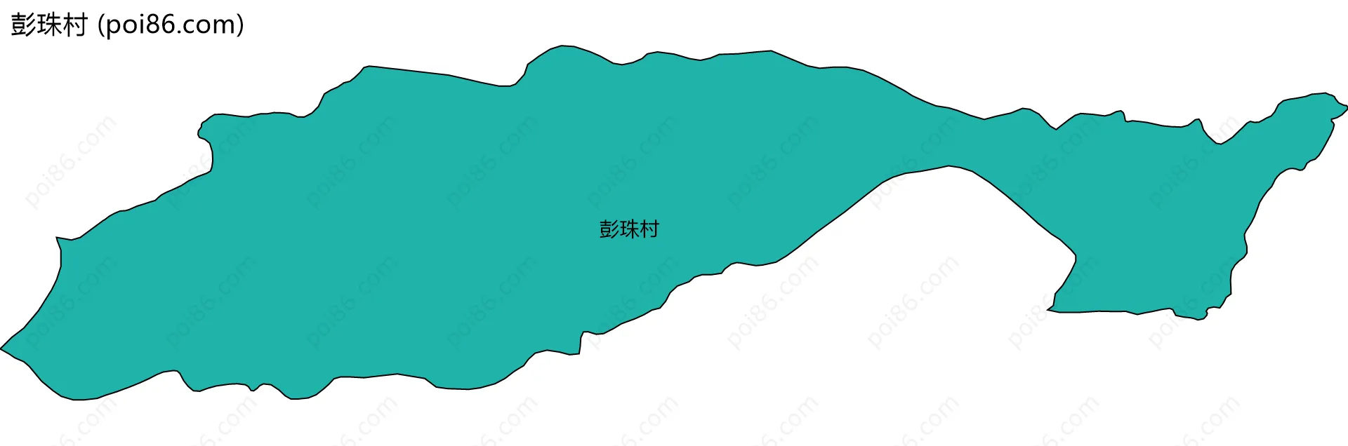 彭珠村边界地图