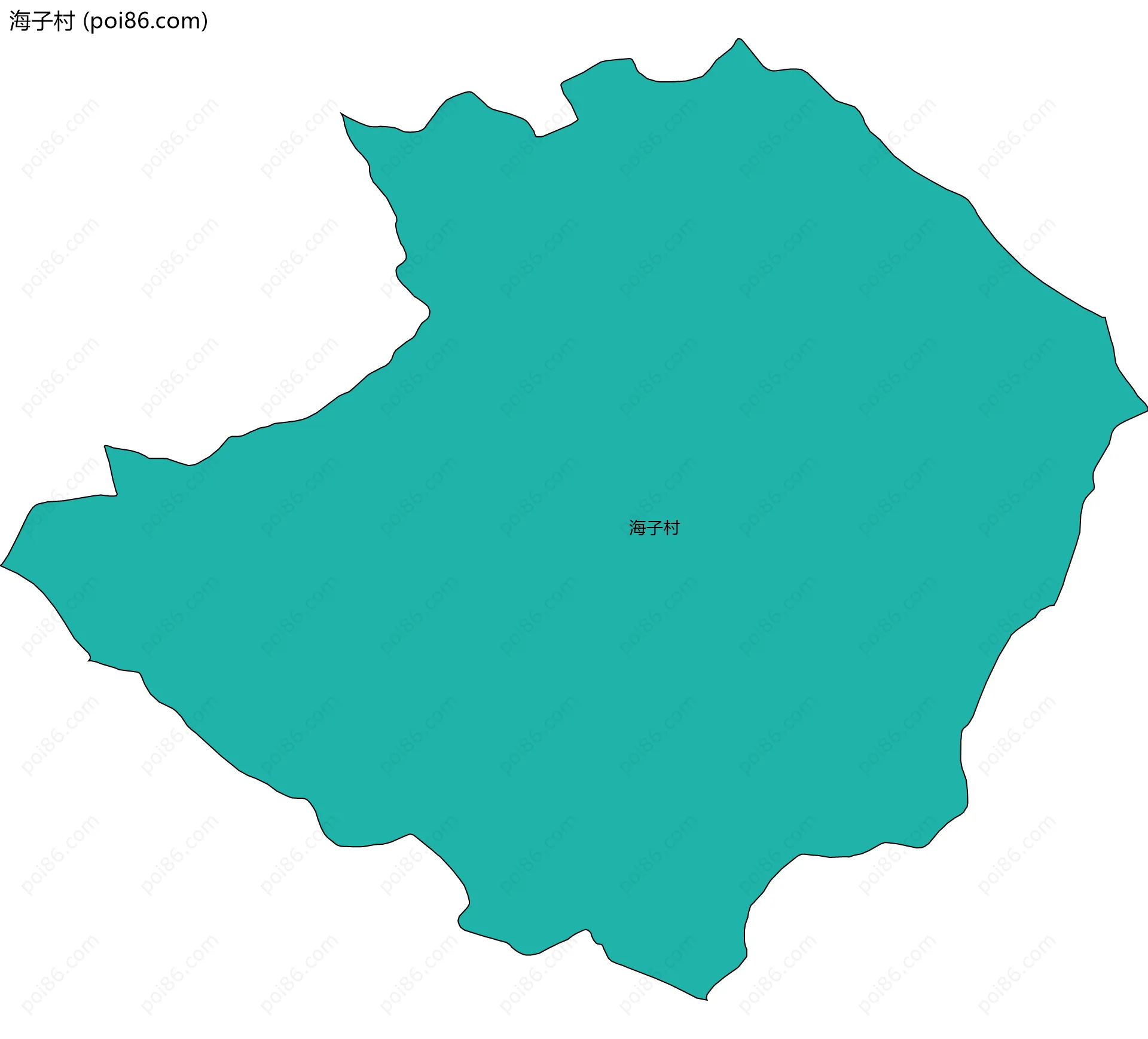 海子村边界地图