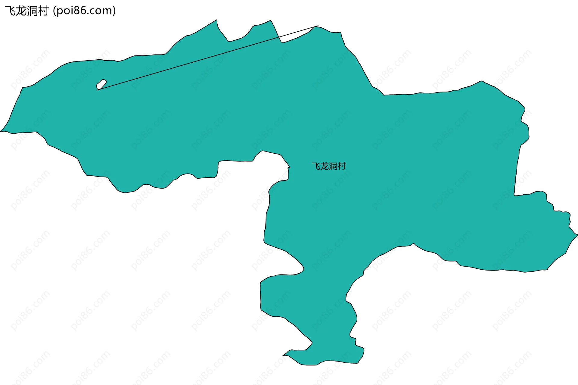 飞龙洞村边界地图