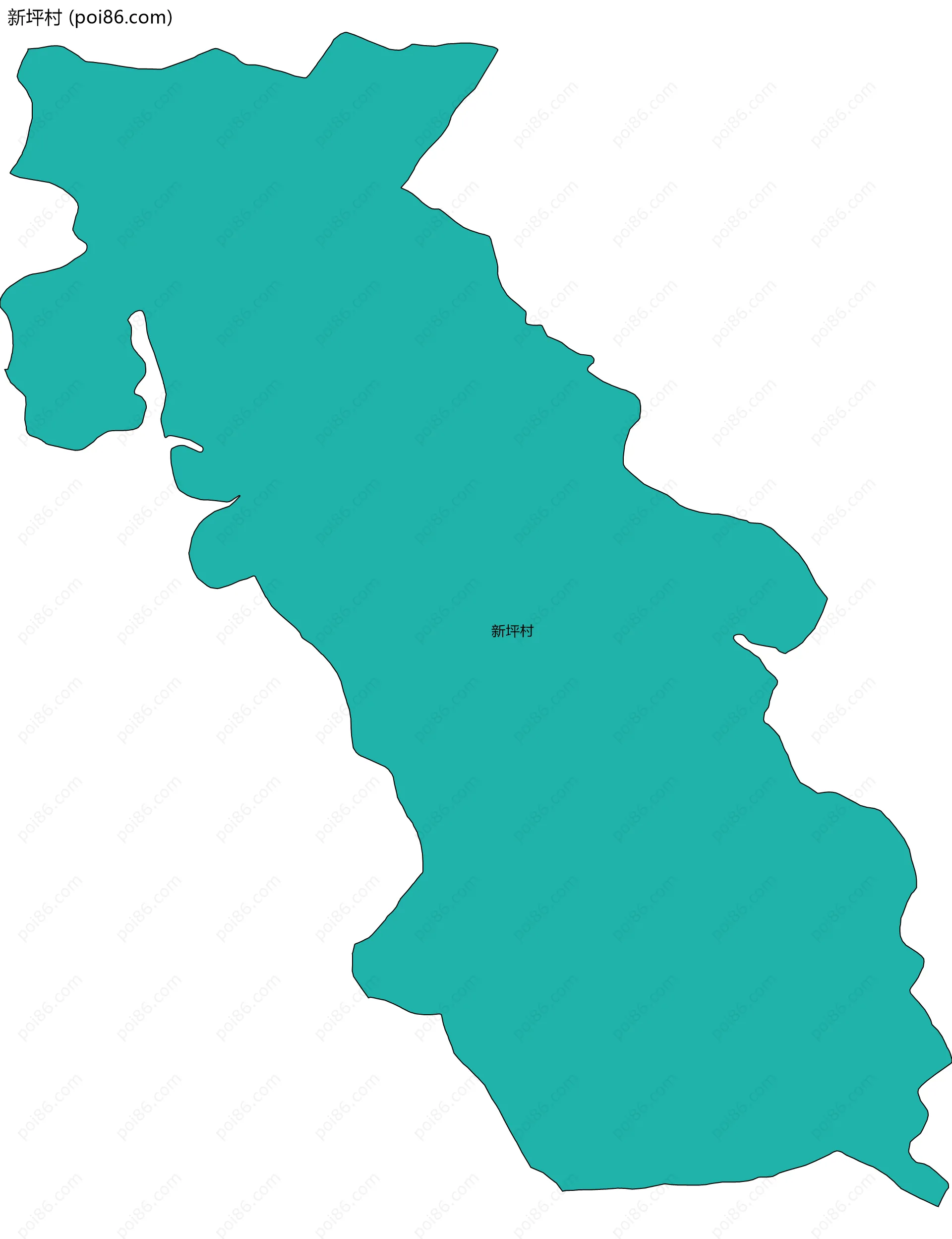 新坪村边界地图