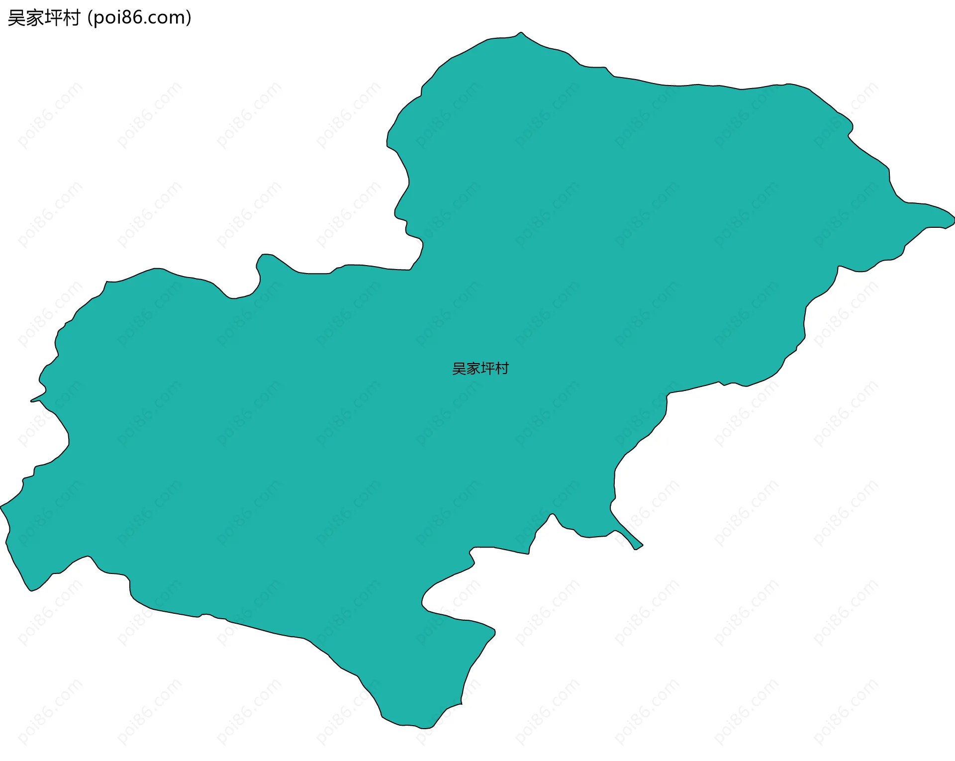 吴家坪村边界地图