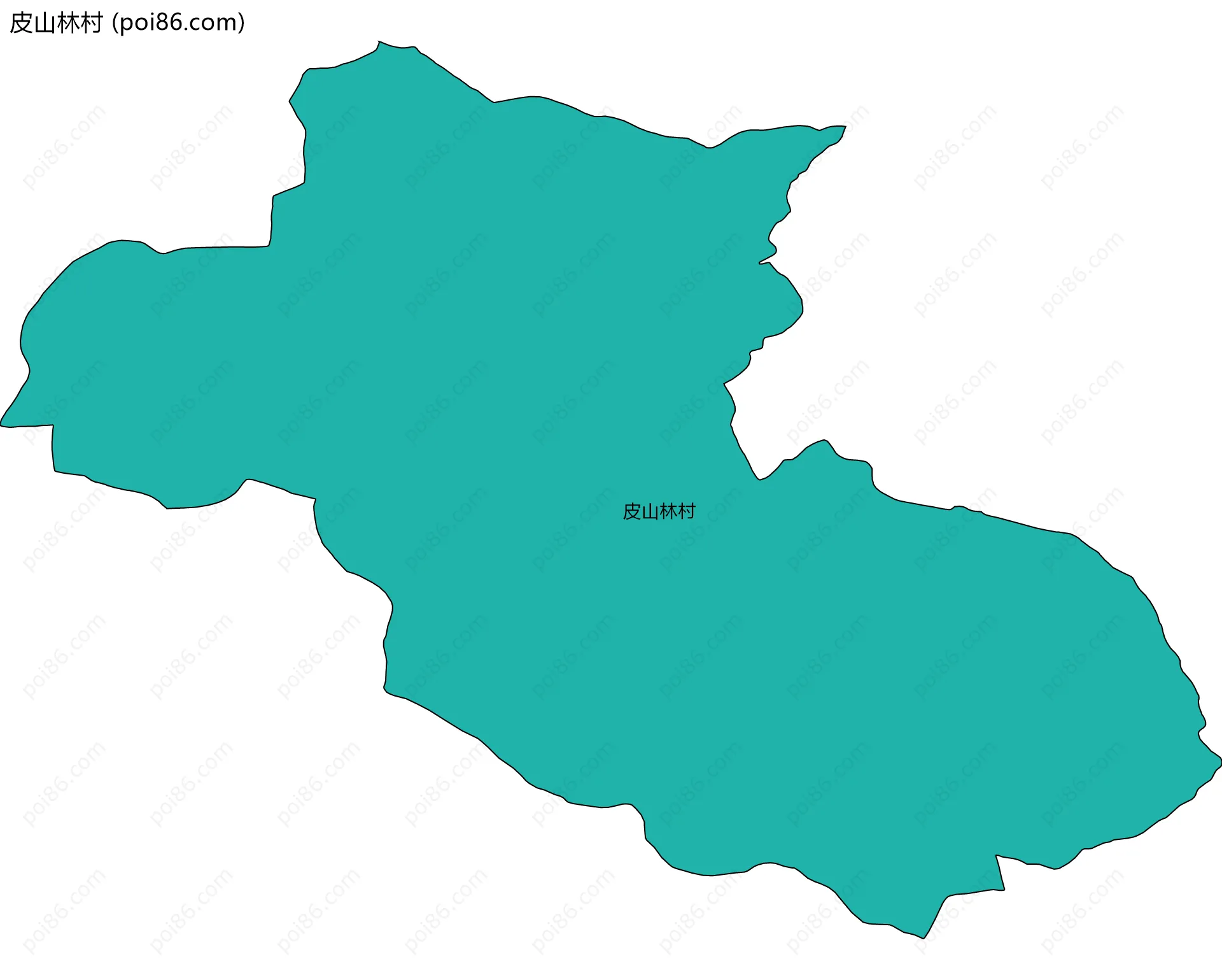 皮山林村边界地图