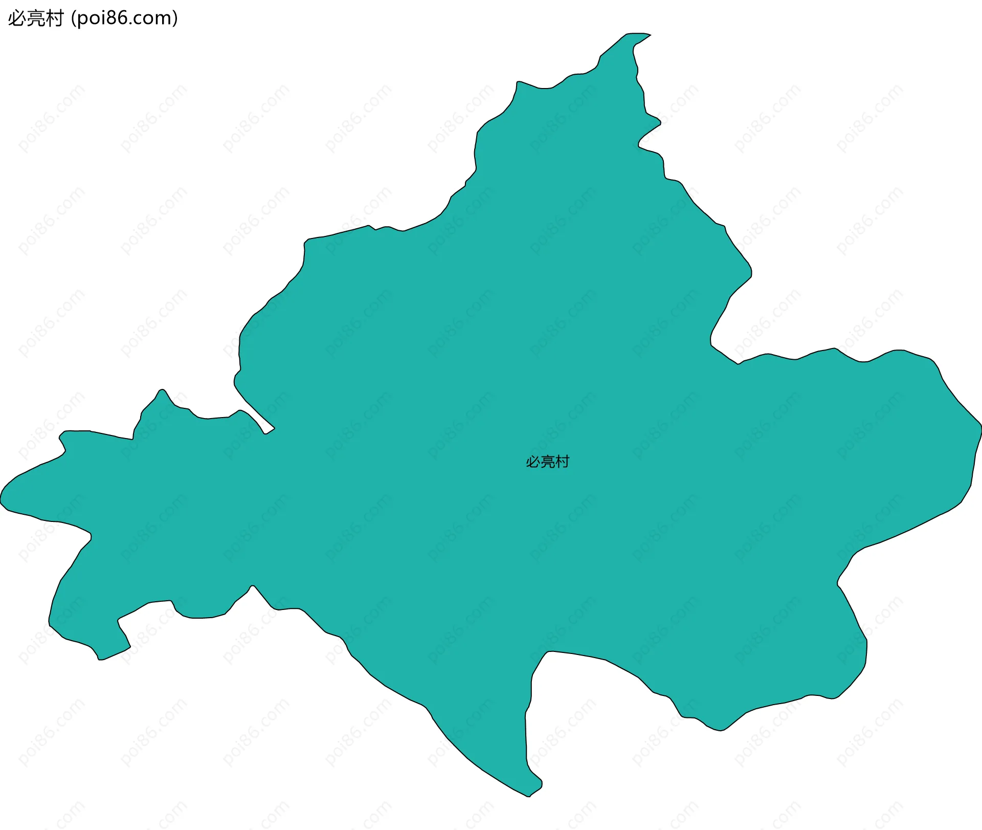 必亮村边界地图