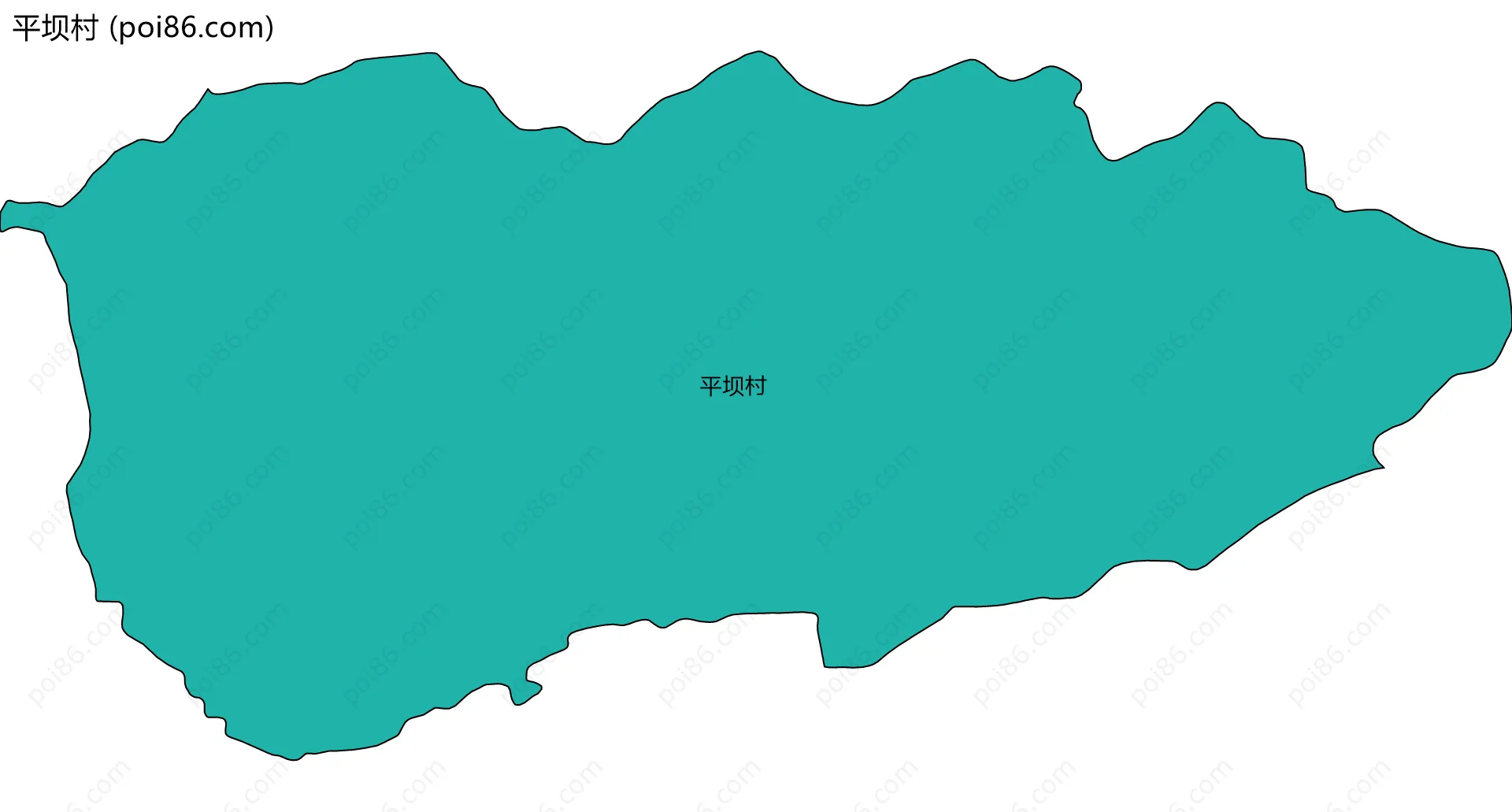 平坝村边界地图