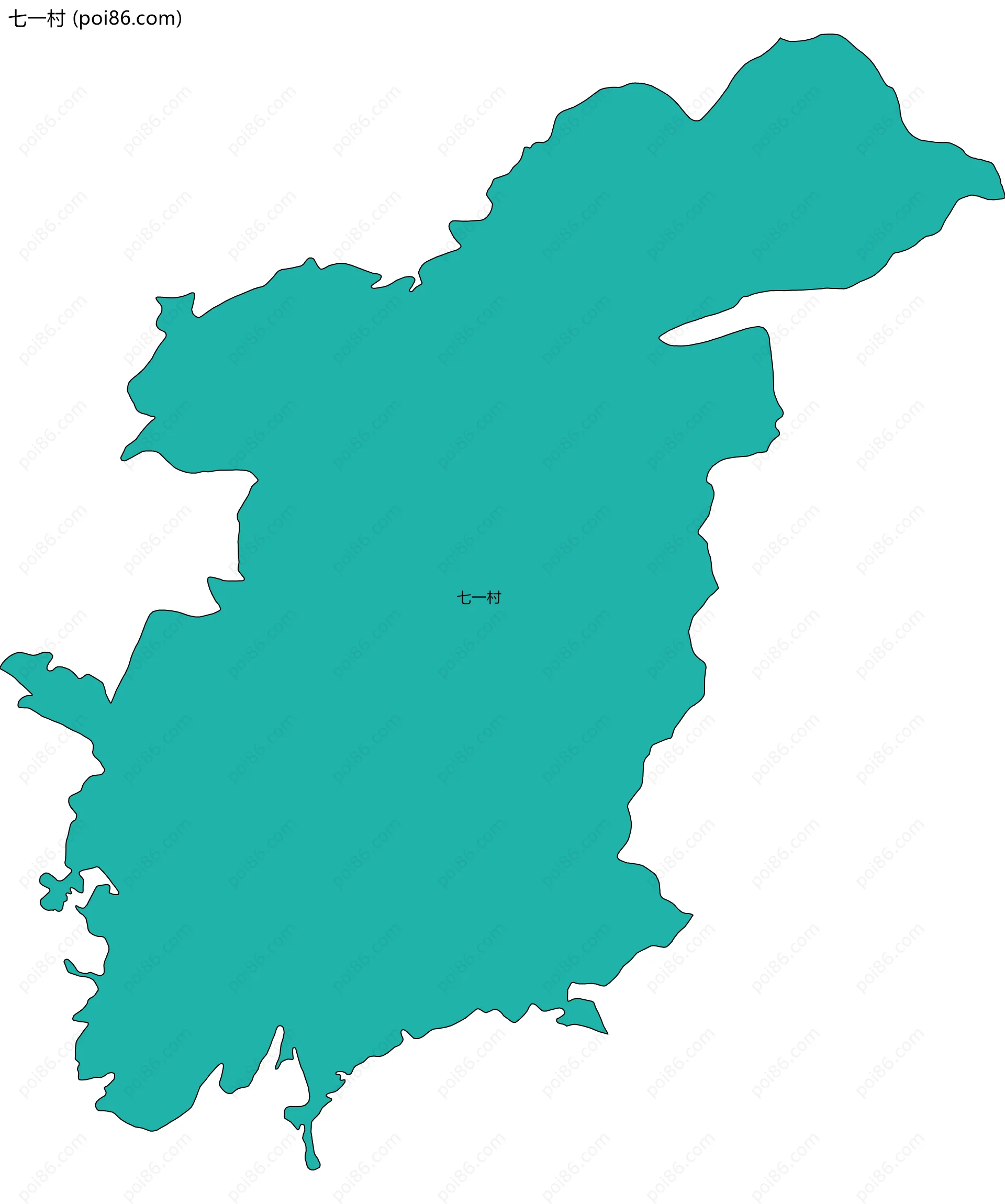 七一村边界地图