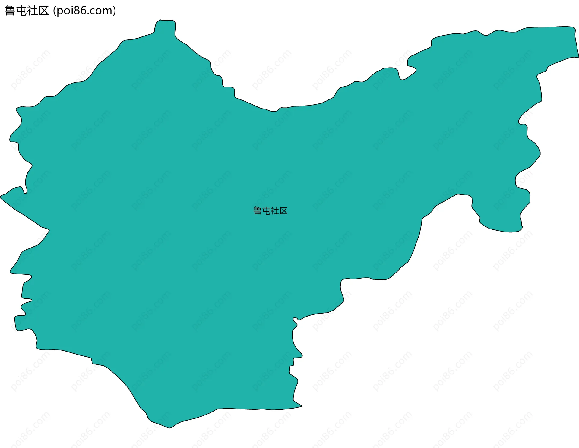 鲁屯社区边界地图