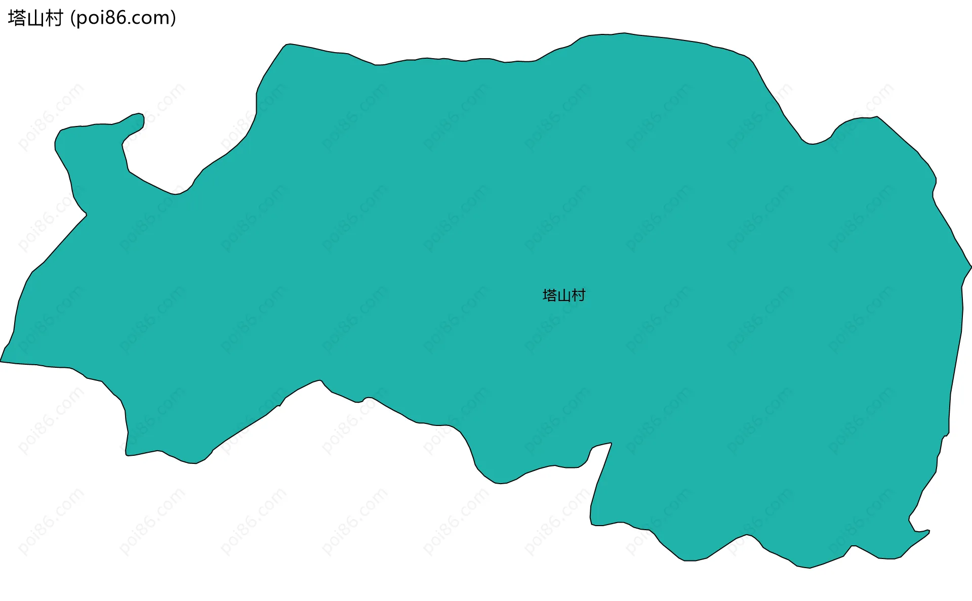 塔山村边界地图