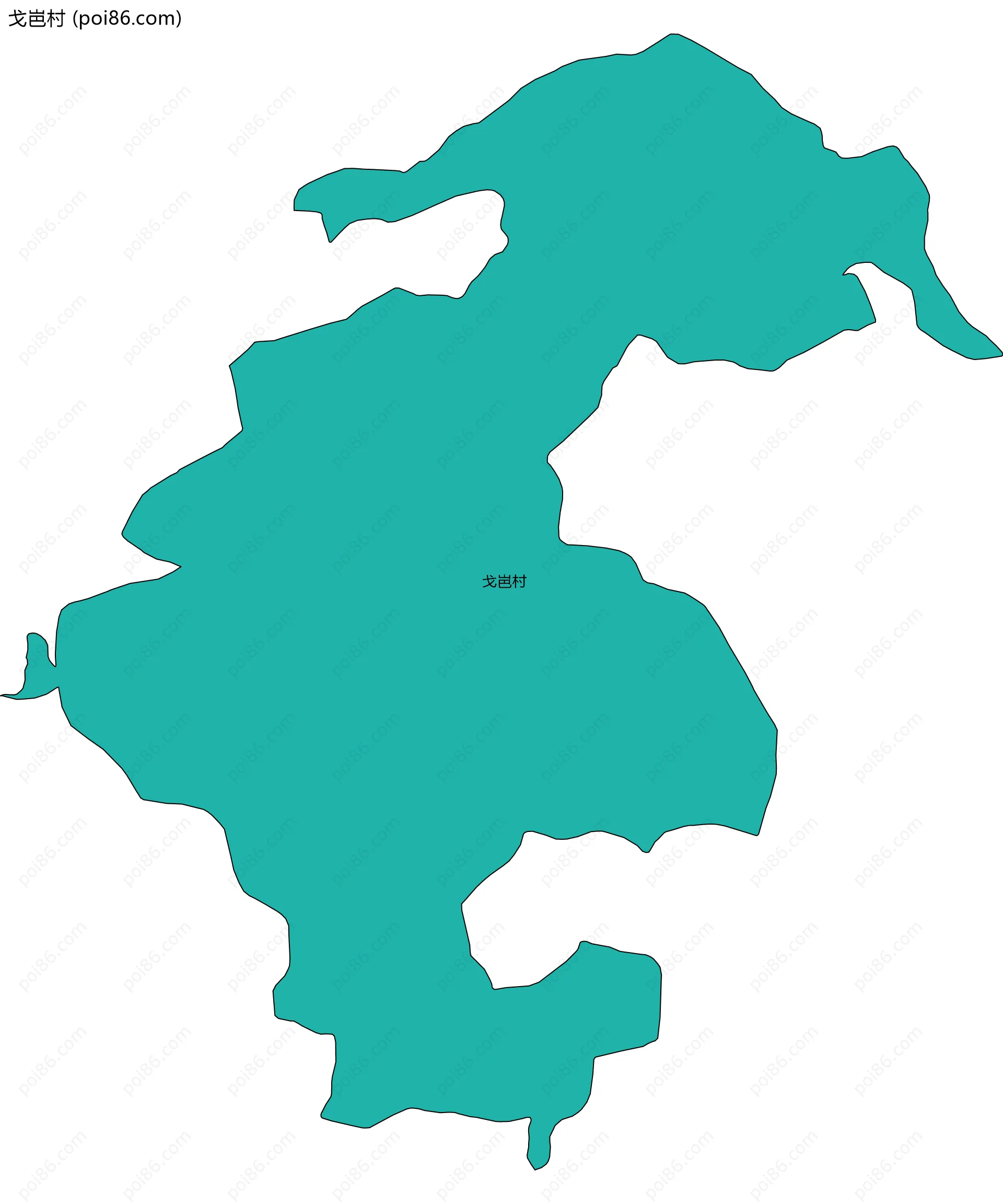 戈岜村边界地图