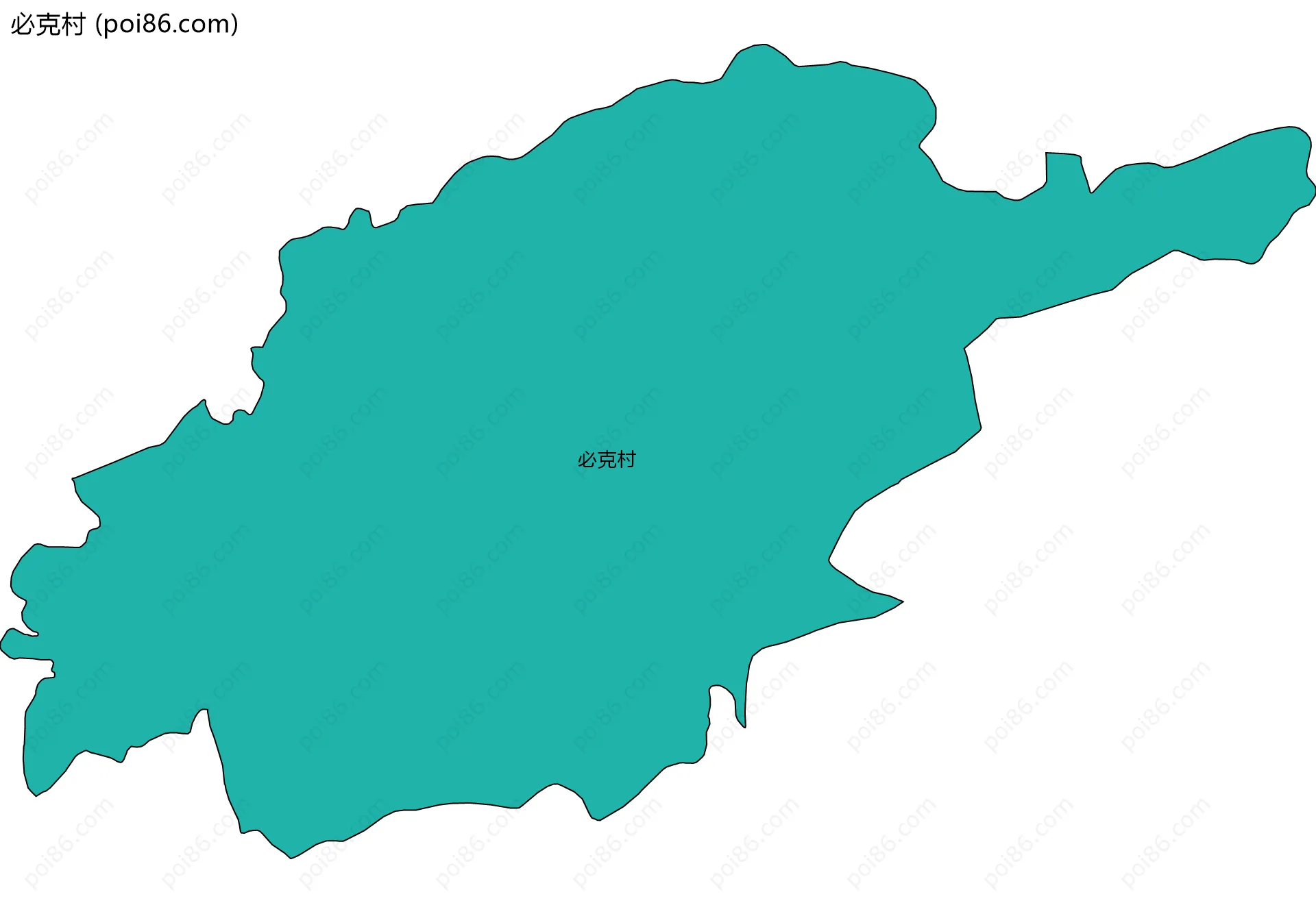 必克村边界地图
