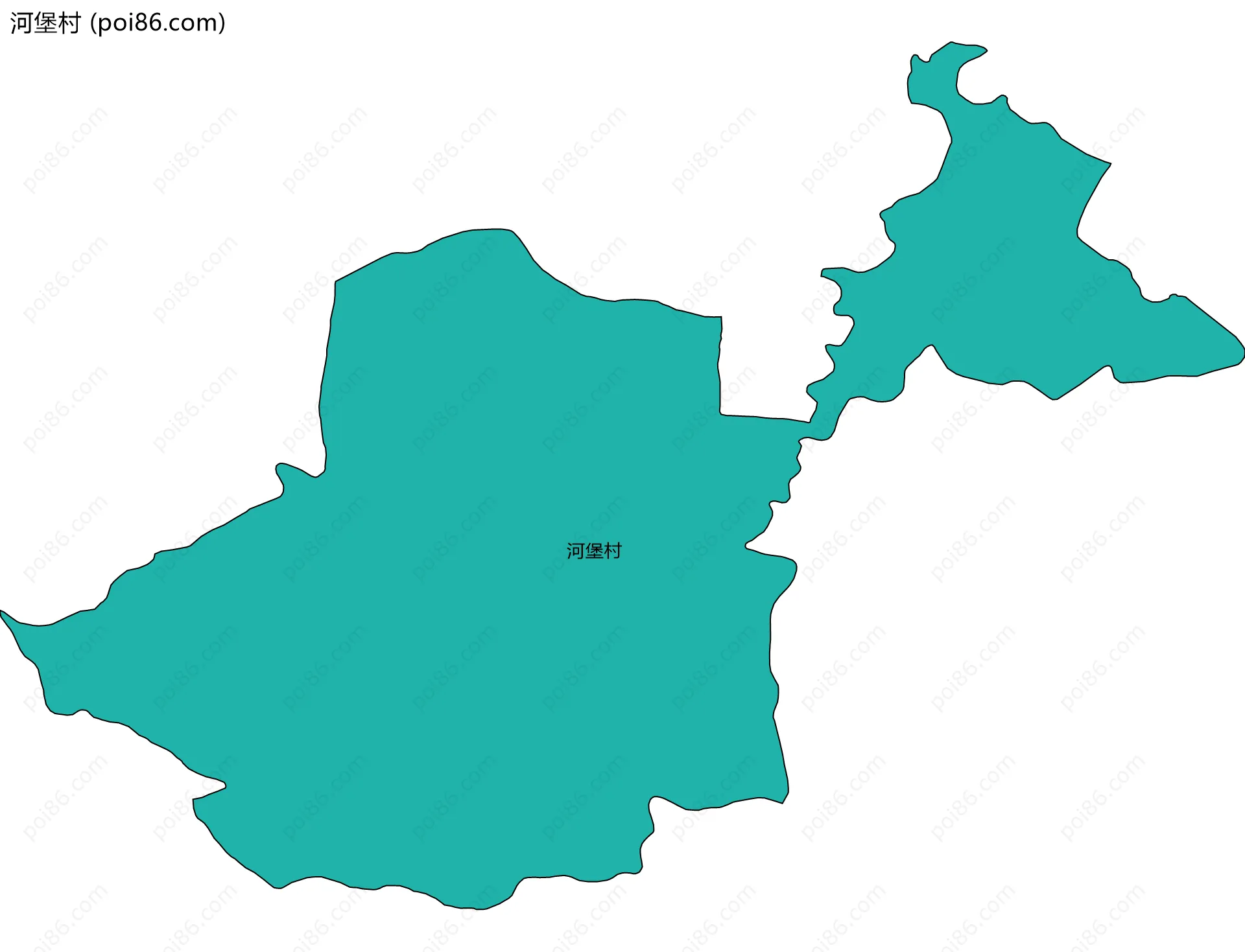 河堡村边界地图