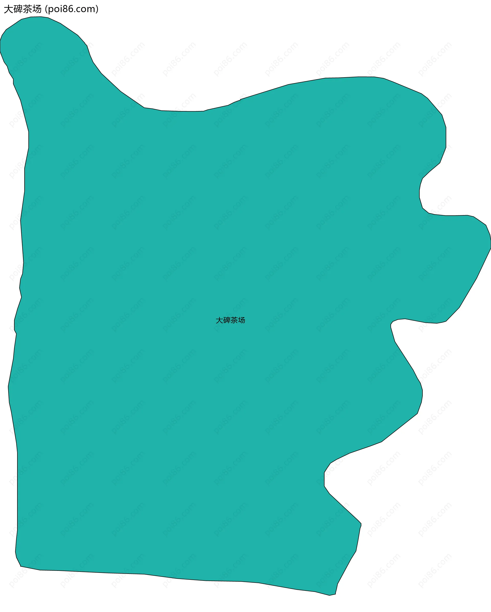 大碑茶场边界地图