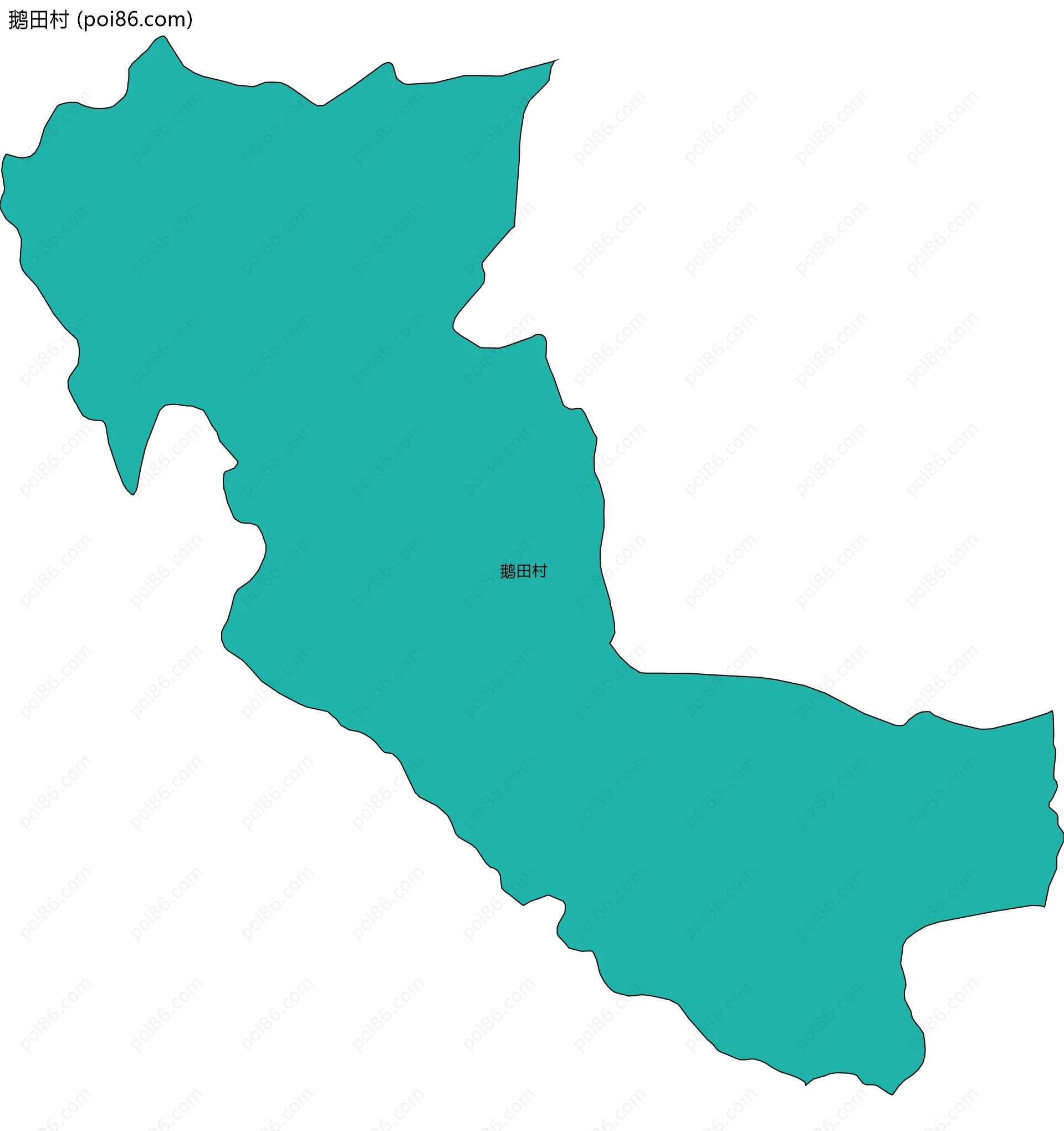 鹅田村边界地图