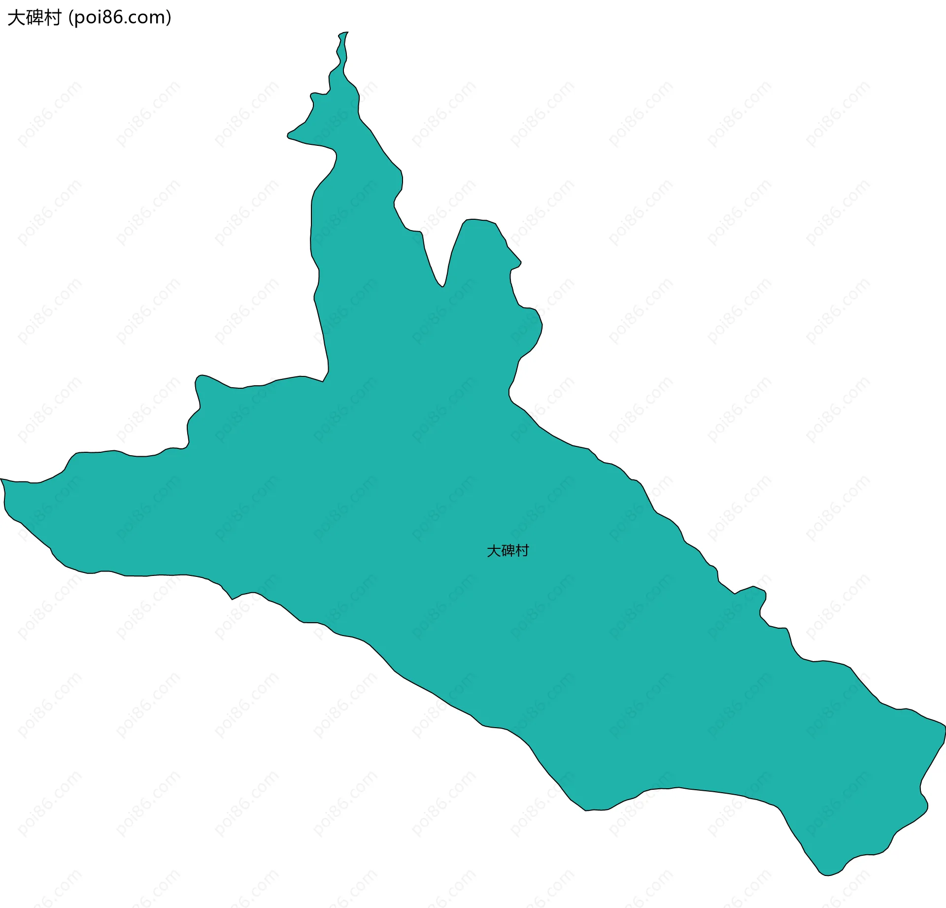 大碑村边界地图
