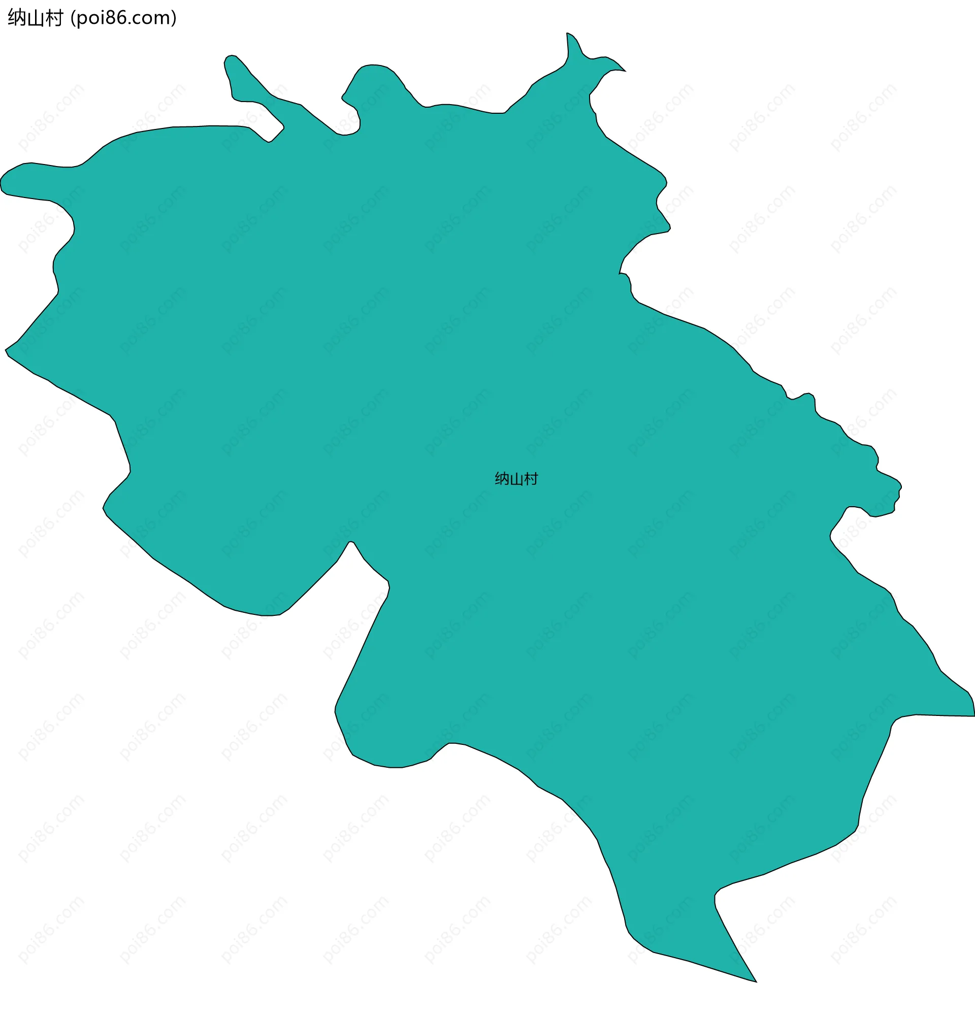 纳山村边界地图