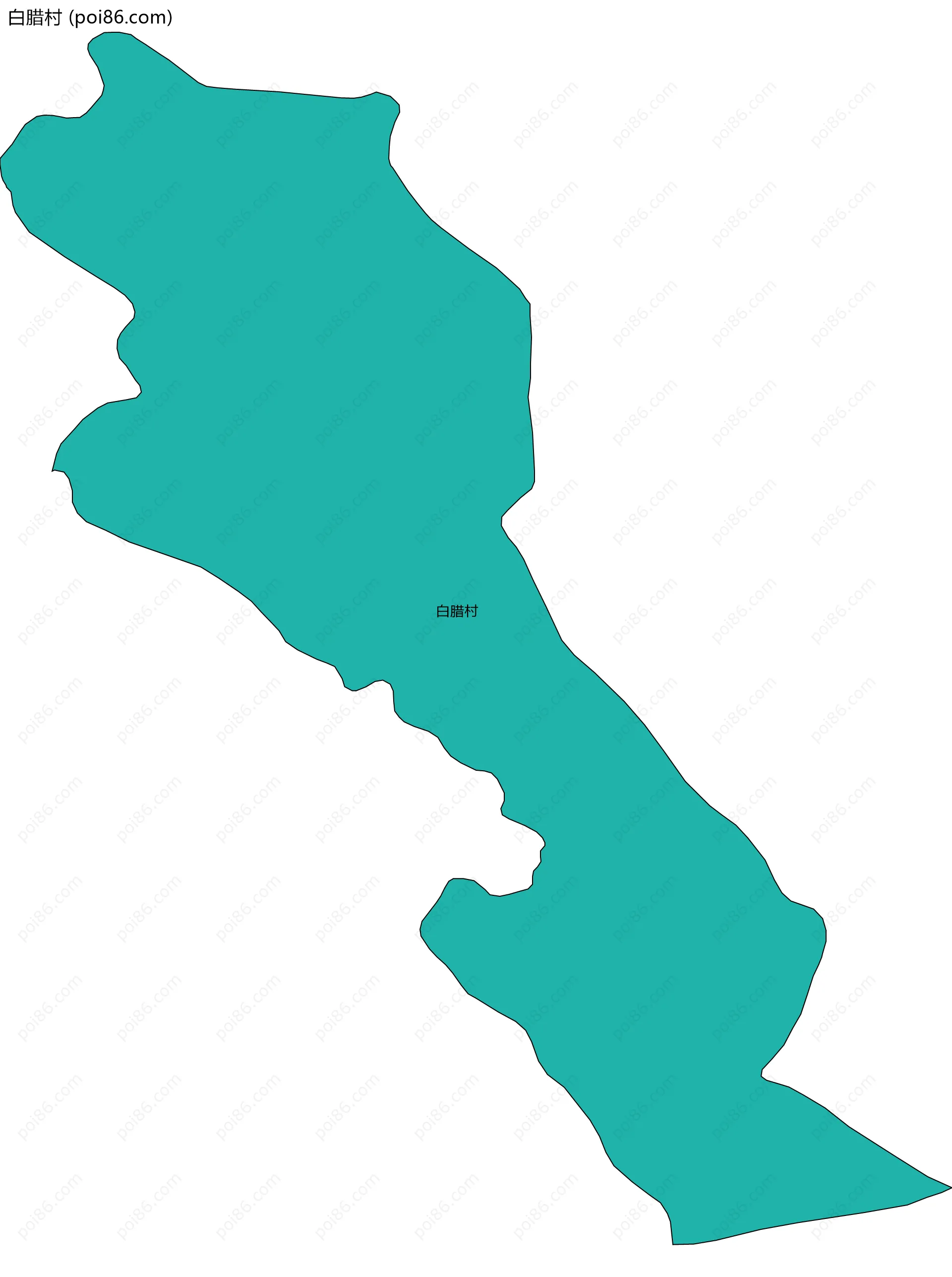 白腊村边界地图