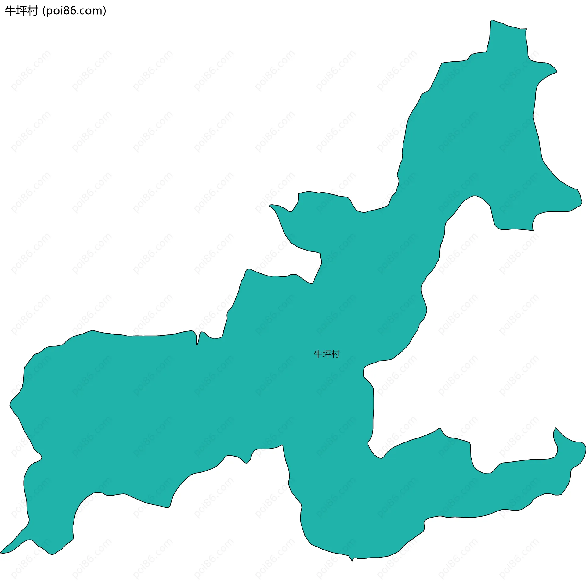 牛坪村边界地图