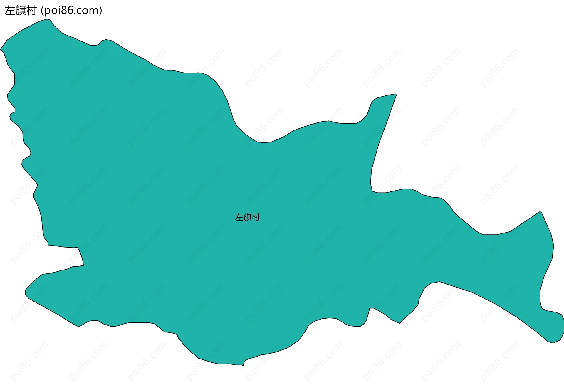 左旗村边界地图