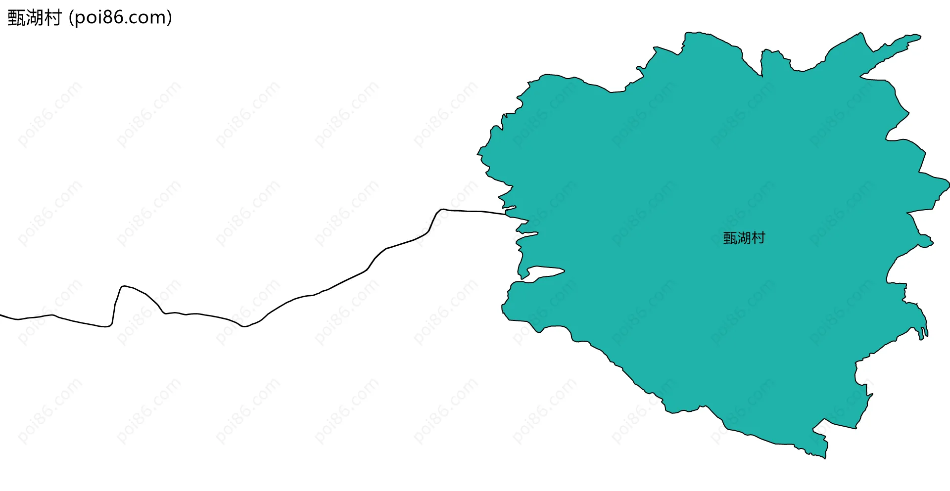 甄湖村边界地图