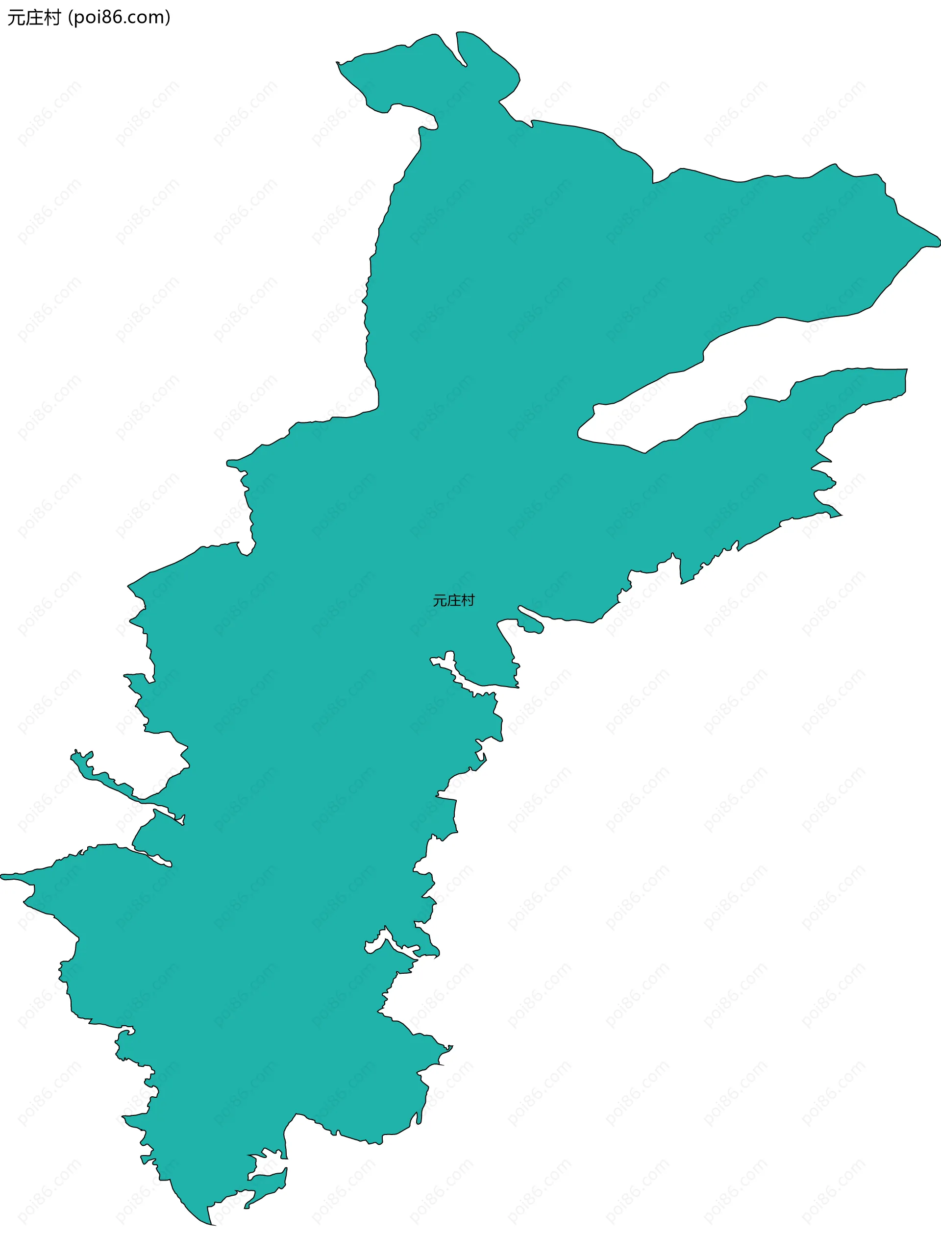 元庄村边界地图