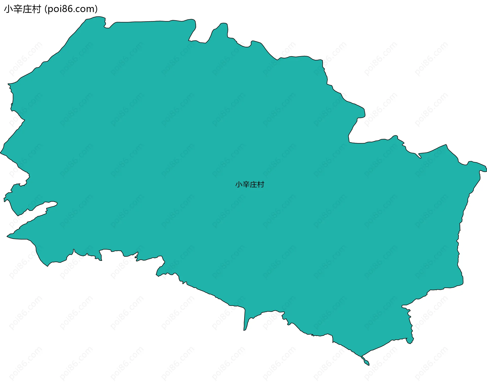 小辛庄村边界地图